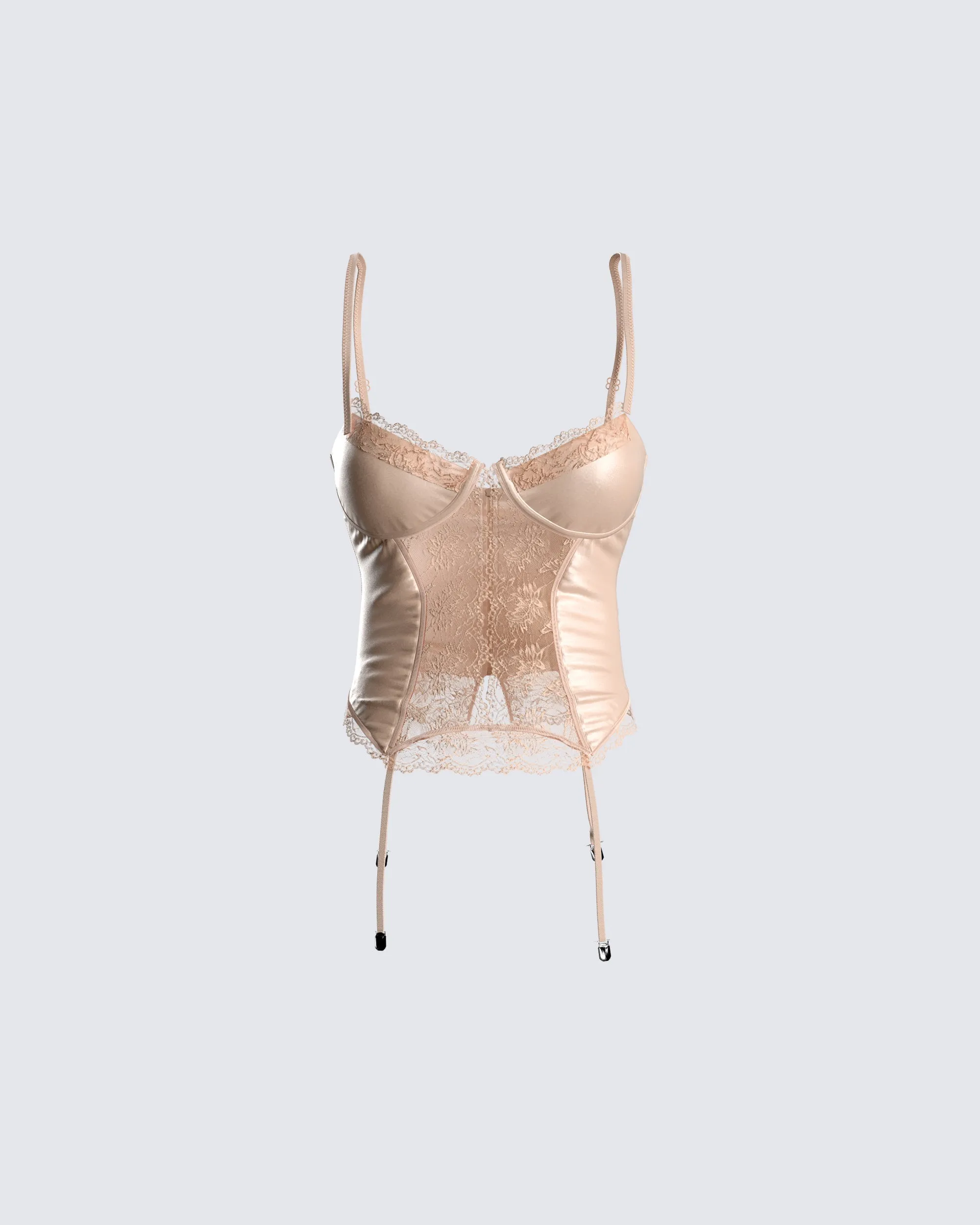 Blythe Peach Strappy Corset Top sold by Finesse