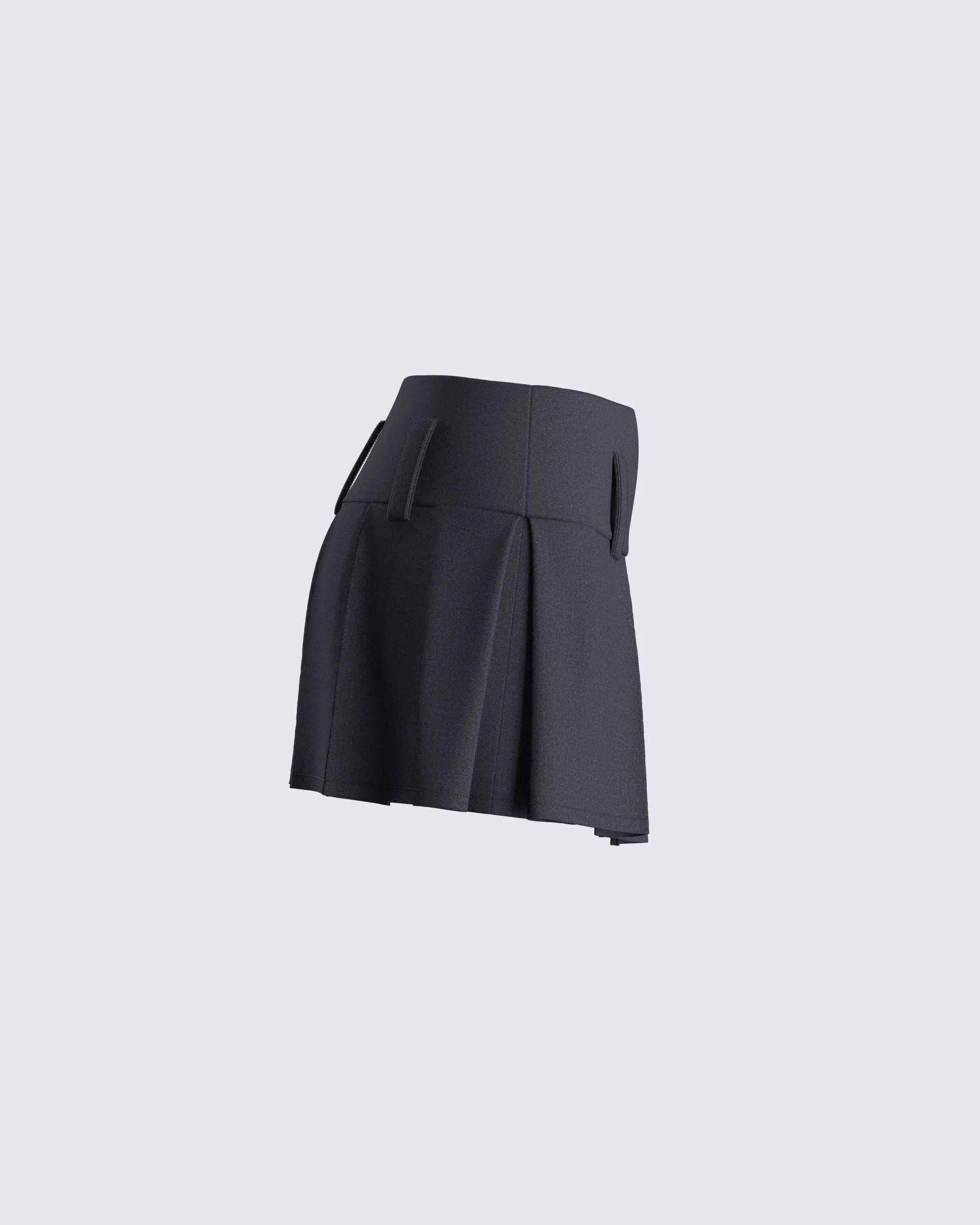 Deb Black Suiting Pleat Mini Skirt sold by Finesse product image thumbnail 2