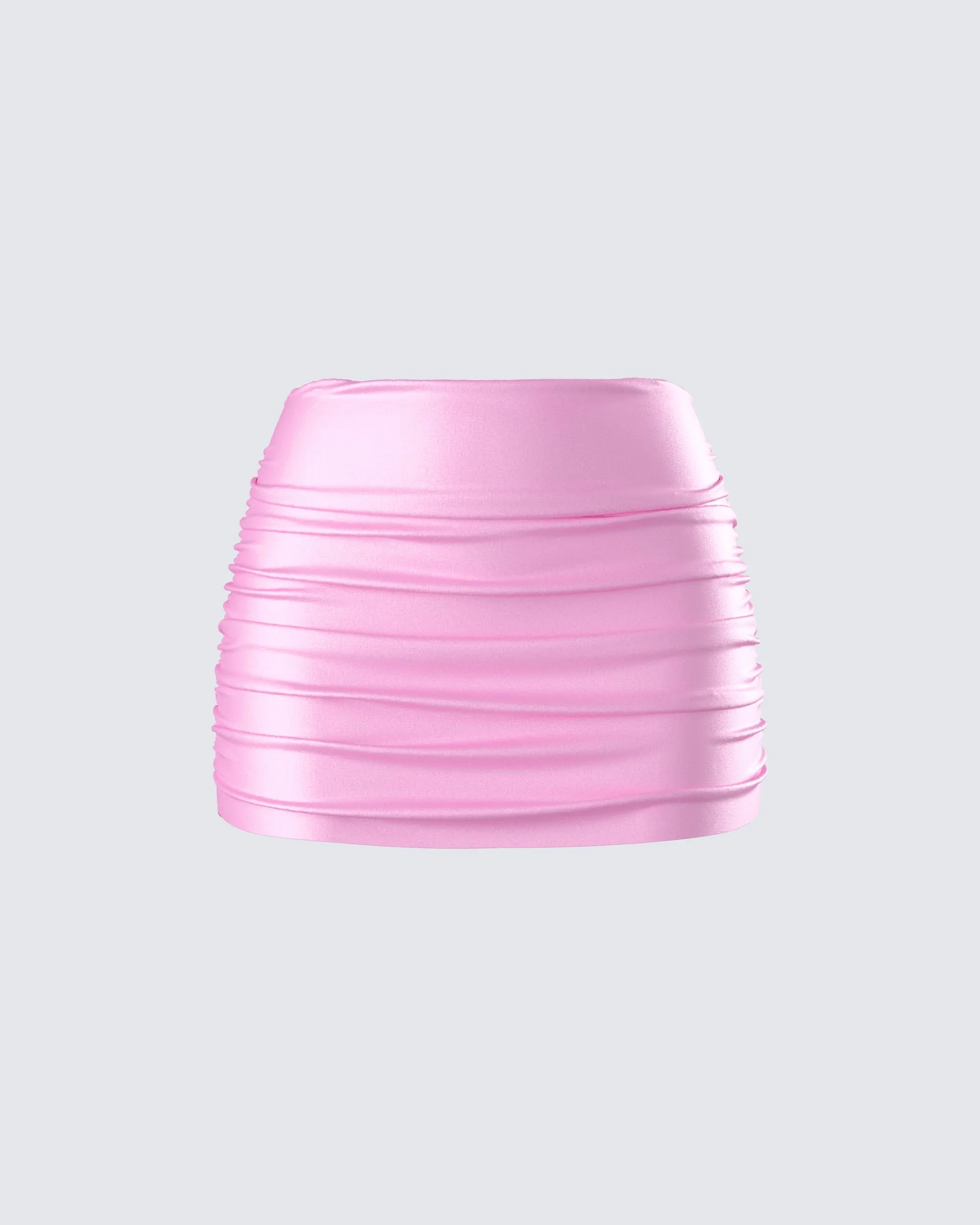 Rivi Pink Satin Micro Mini Skirt sold by Finesse
