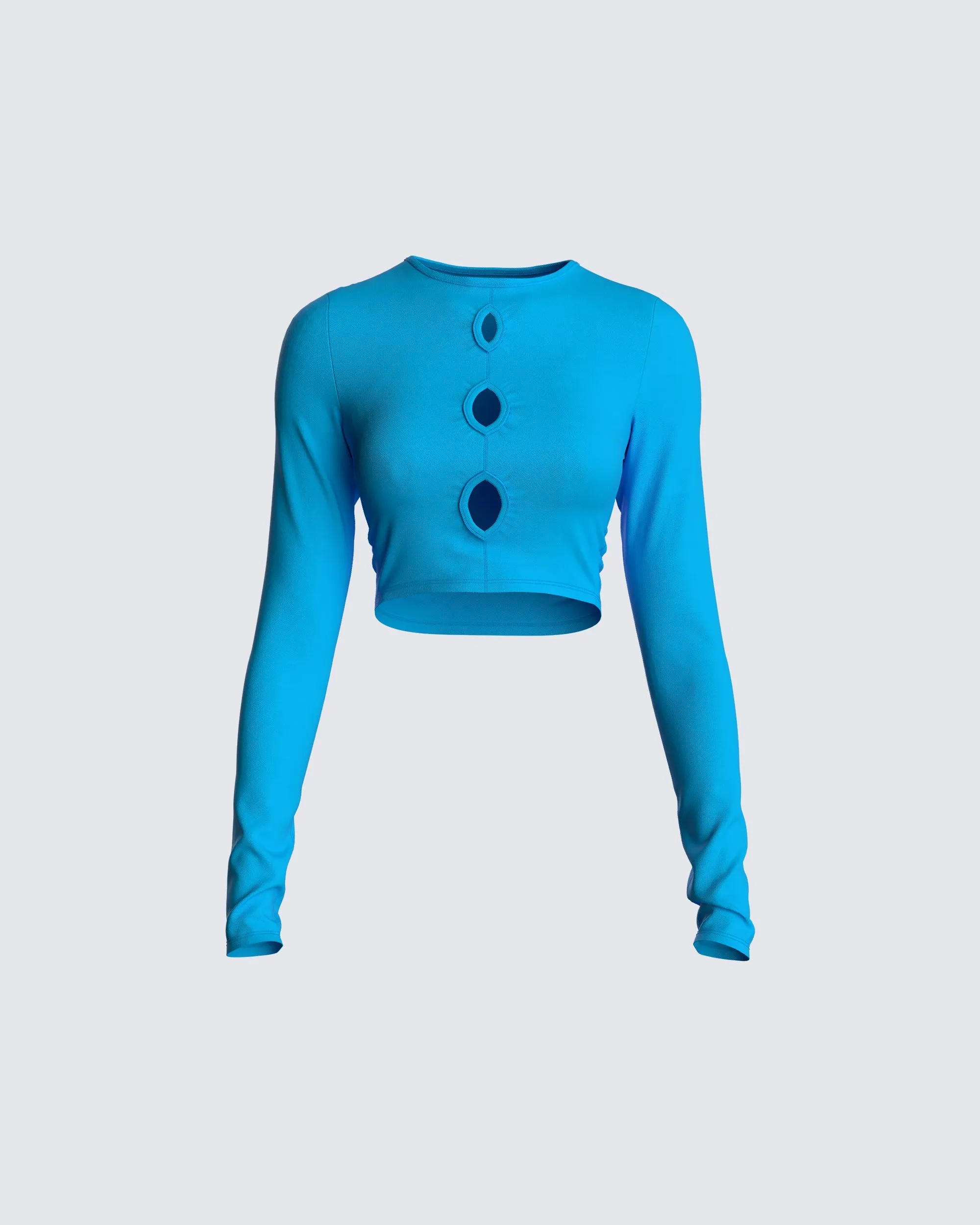 Selina Blue Cut Out Top sold by Finesse