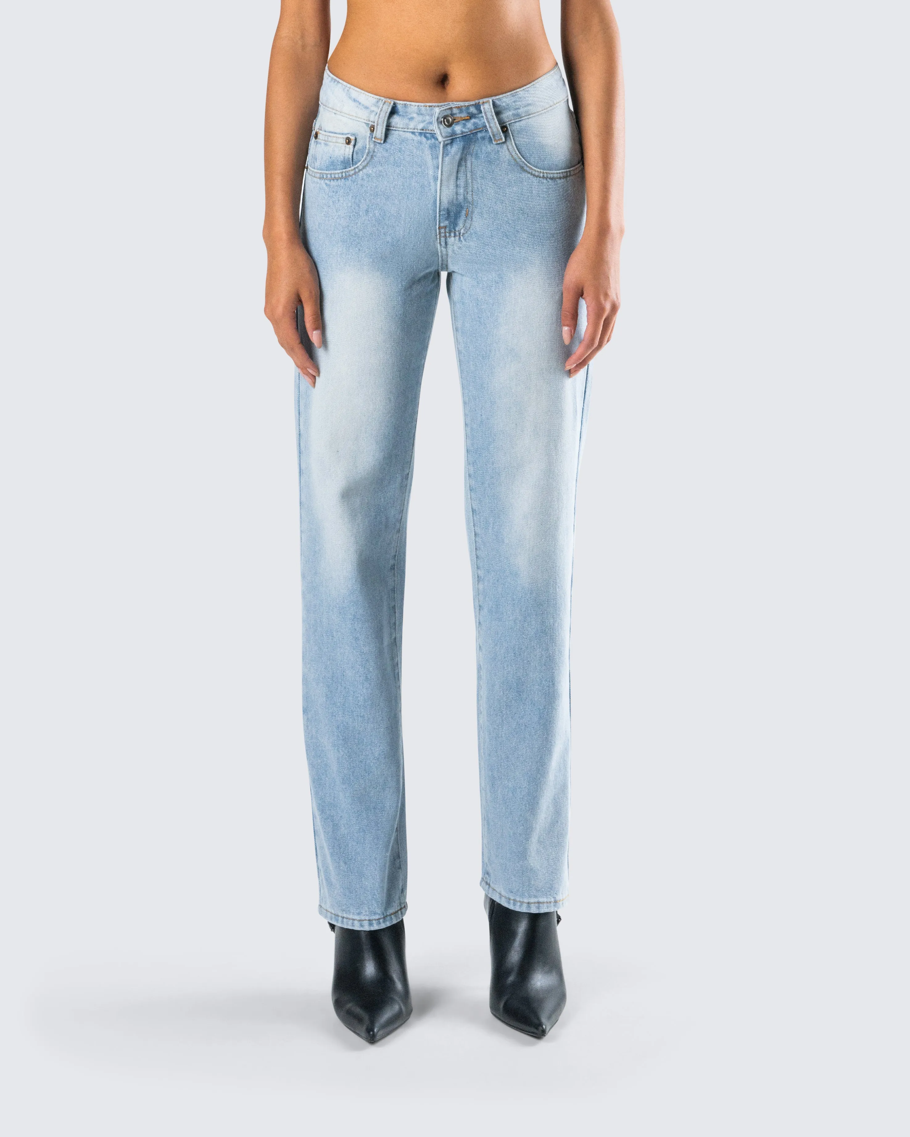 Achara Blue Denim Low Rise Jean sold by Finesse product image thumbnail 4