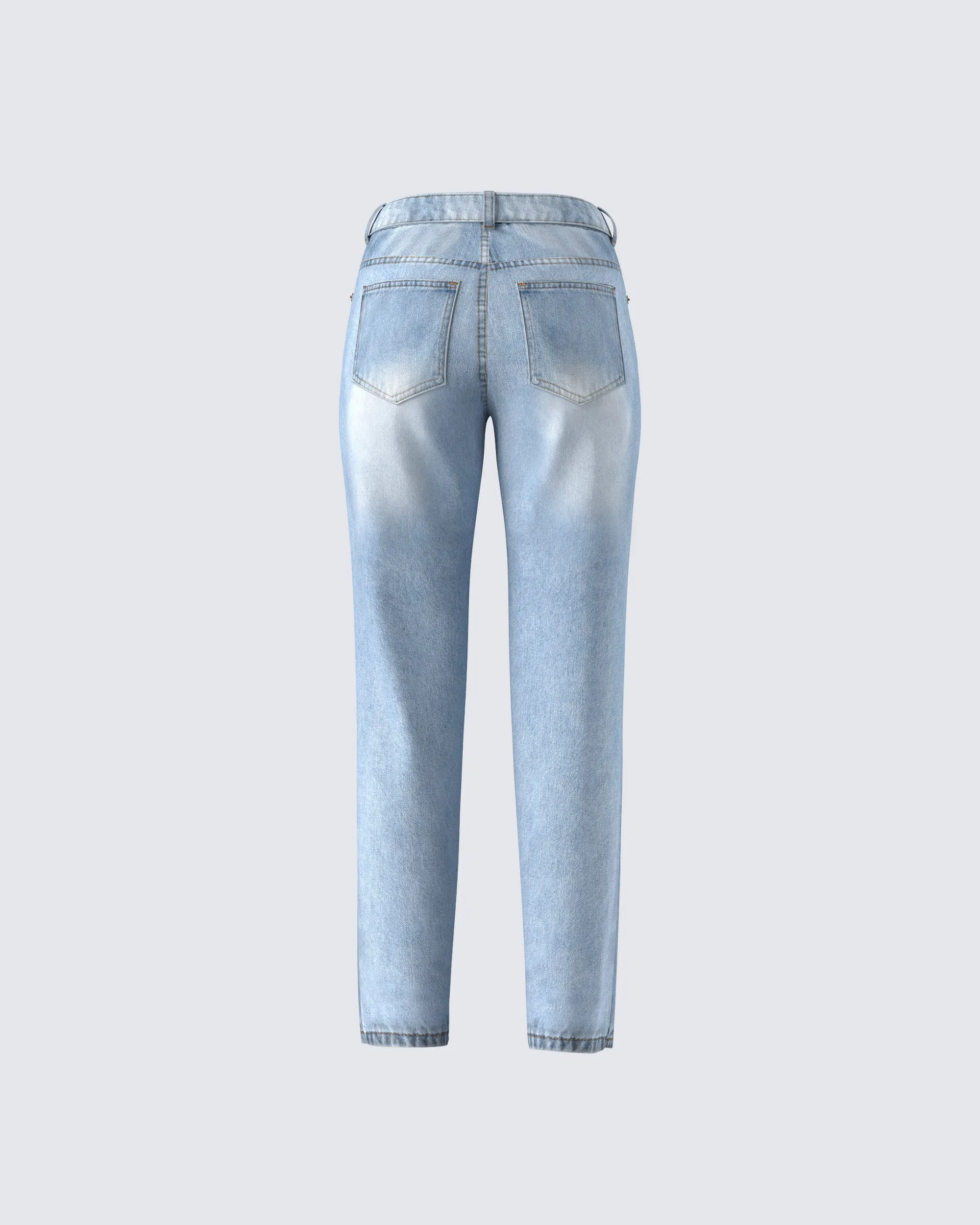 Achara Blue Denim Low Rise Jean sold by Finesse product image thumbnail 3