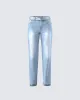 Achara Blue Denim Low Rise Jean sold by Finesse