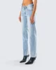 Achara Blue Denim Low Rise Jean sold by Finesse