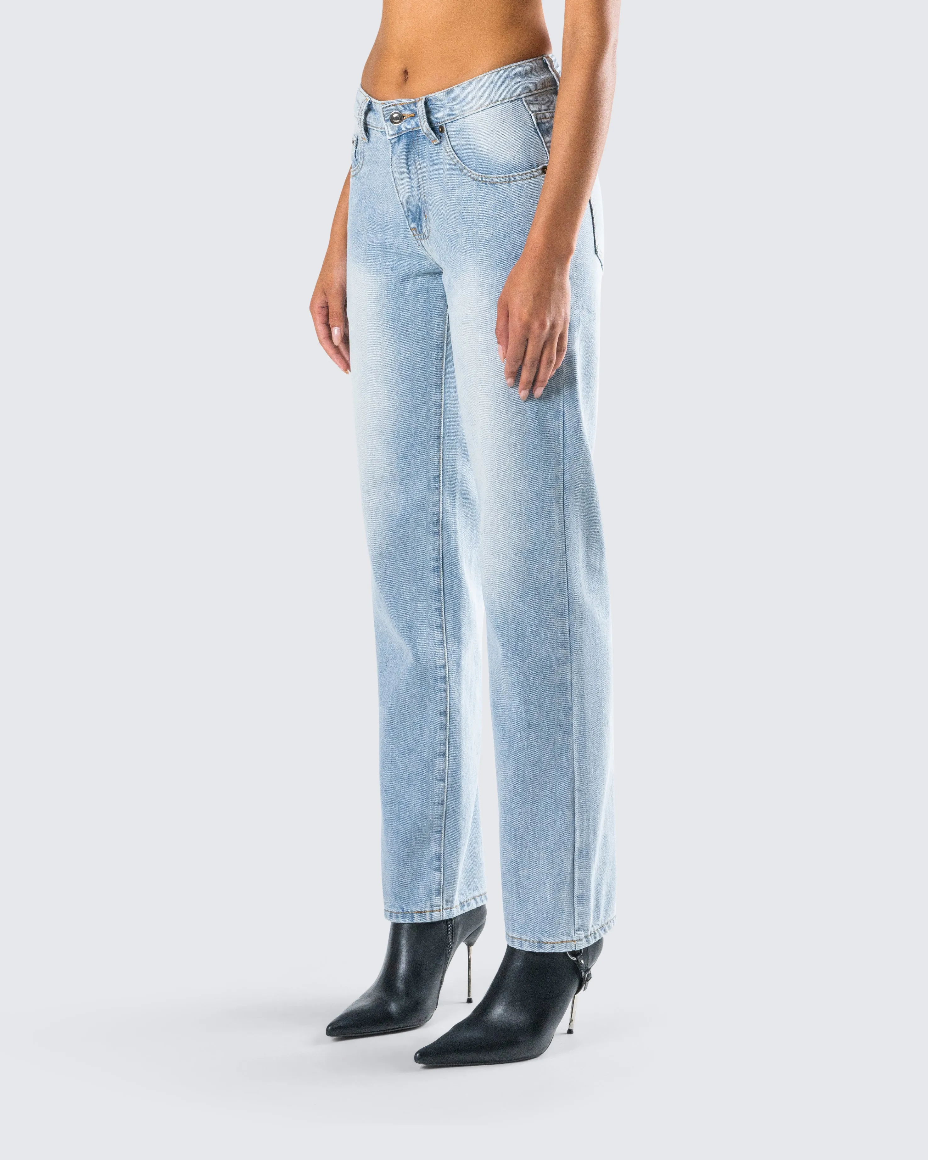 Achara Blue Denim Low Rise Jean sold by Finesse product image thumbnail 5