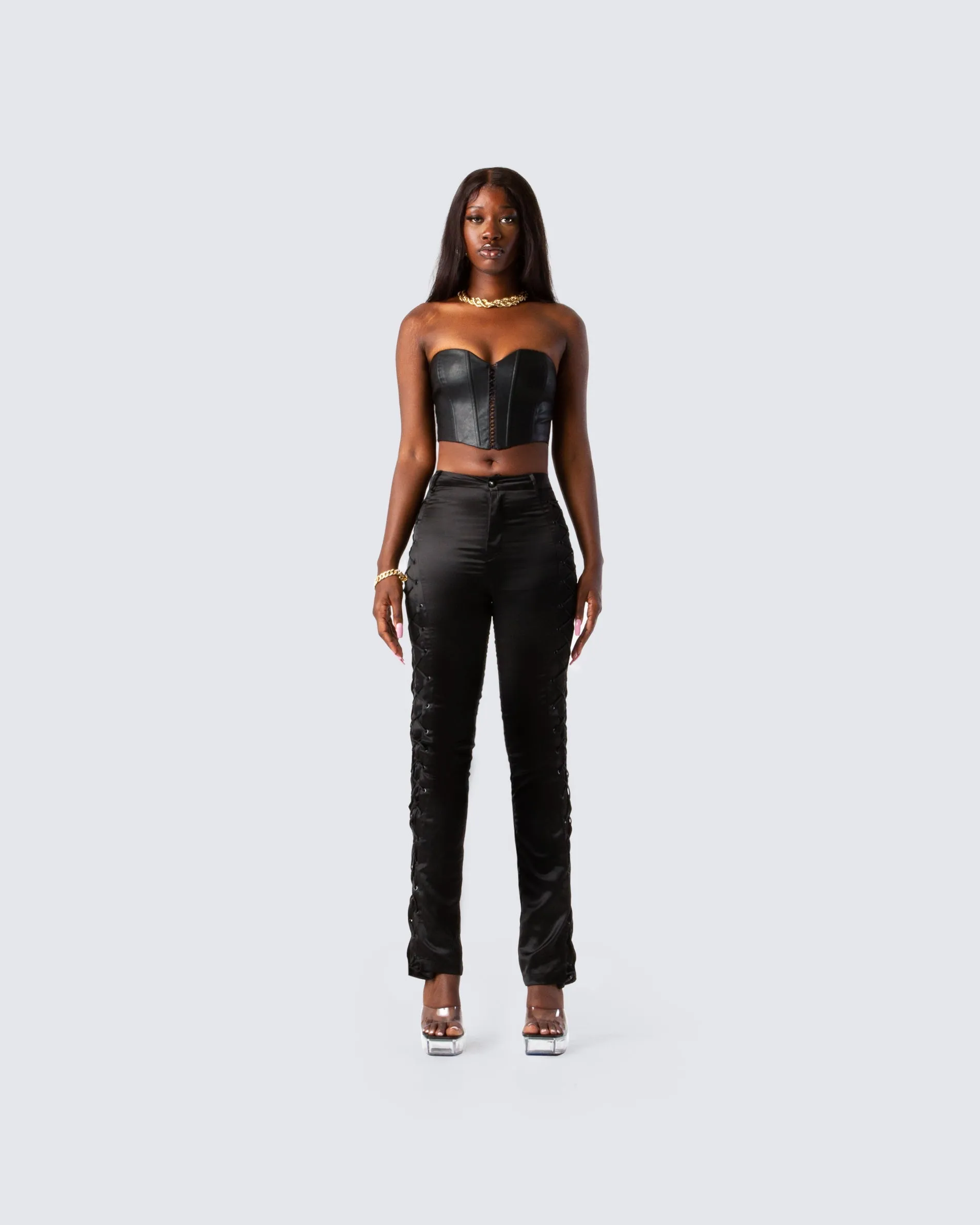 Alanis Black Corset Top sold by Finesse product image thumbnail 4