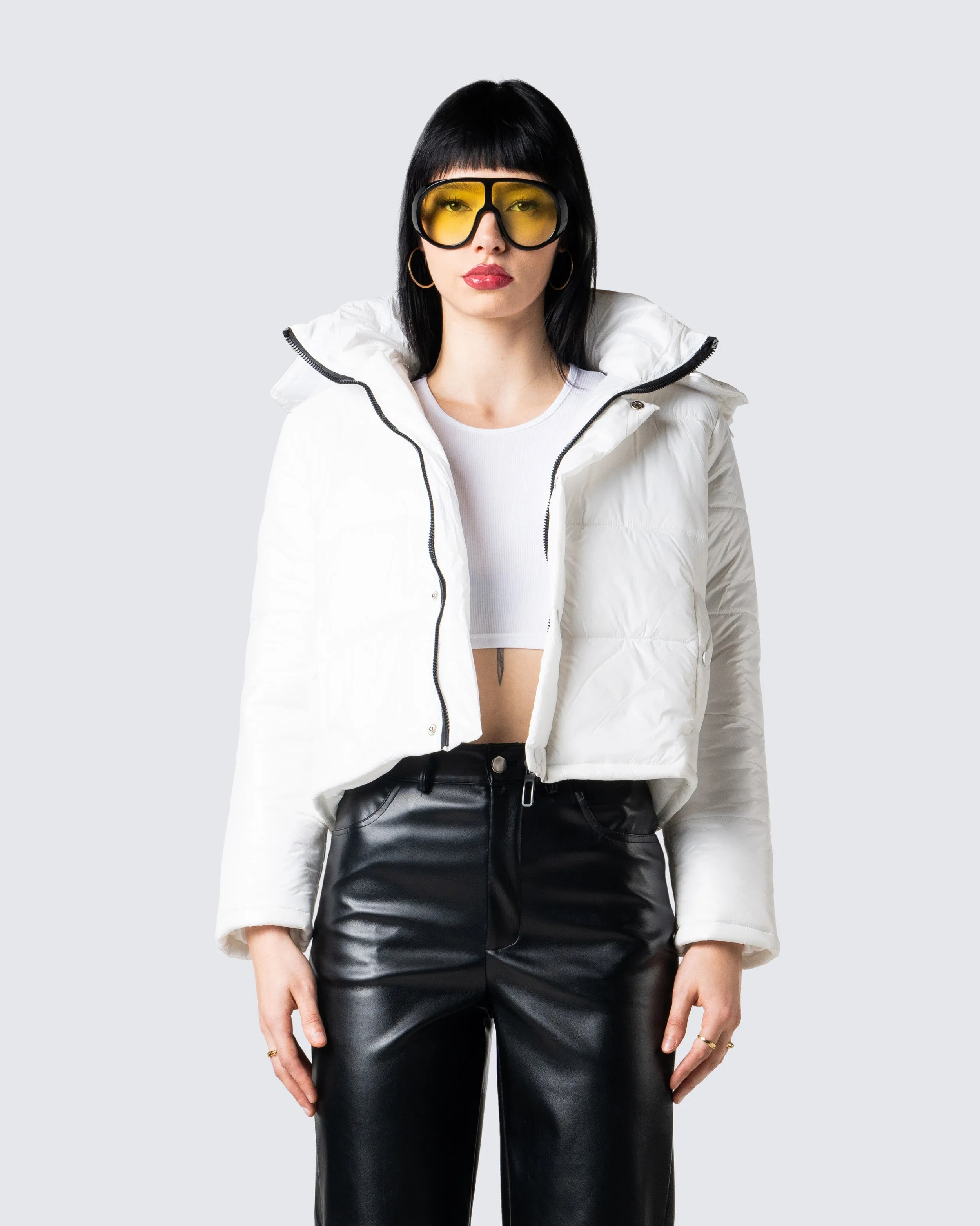 Deandra White Puffer Jacket sold by Finesse product image thumbnail 4