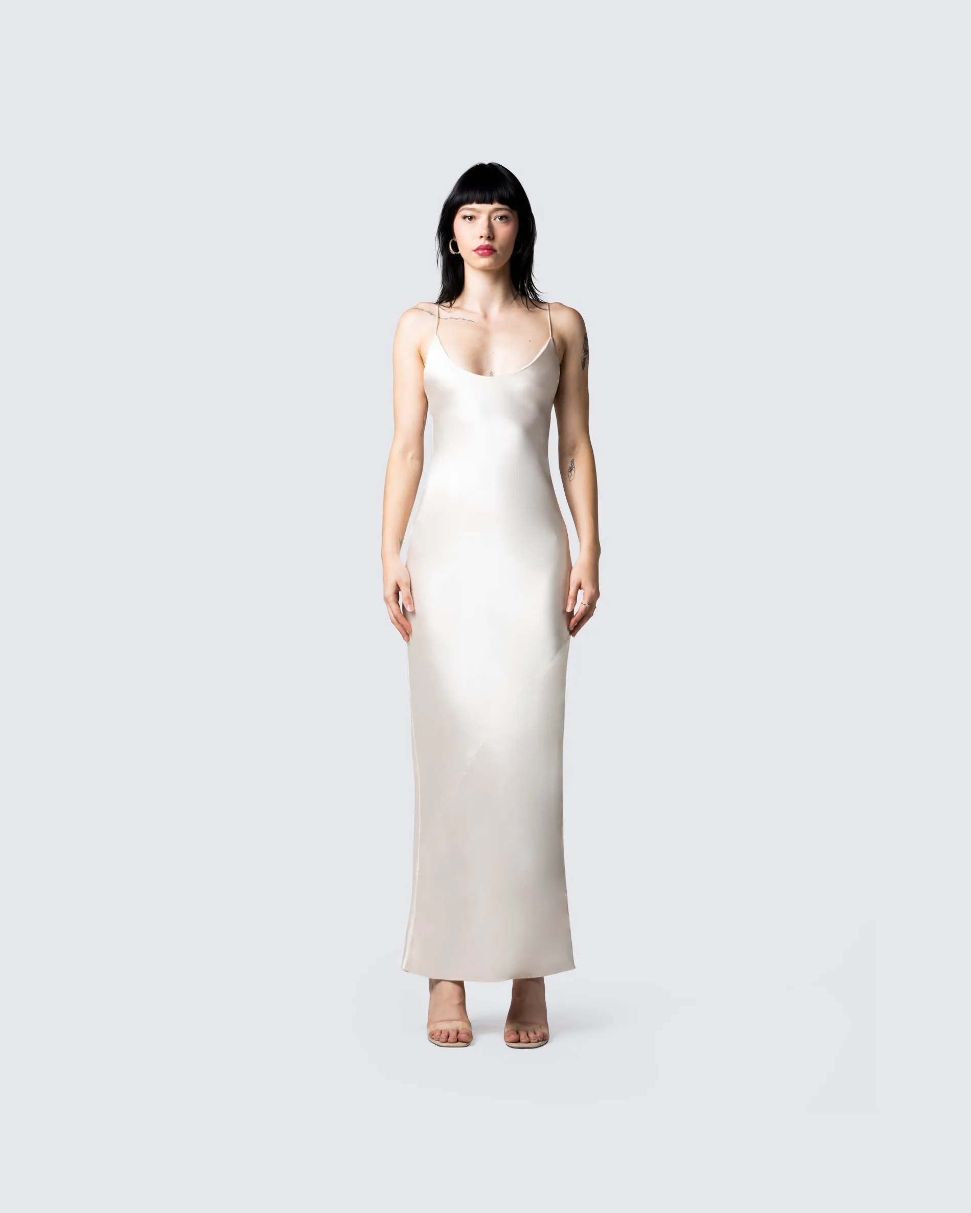 Venus Ivory Satin Dress sold by Finesse product image thumbnail 4