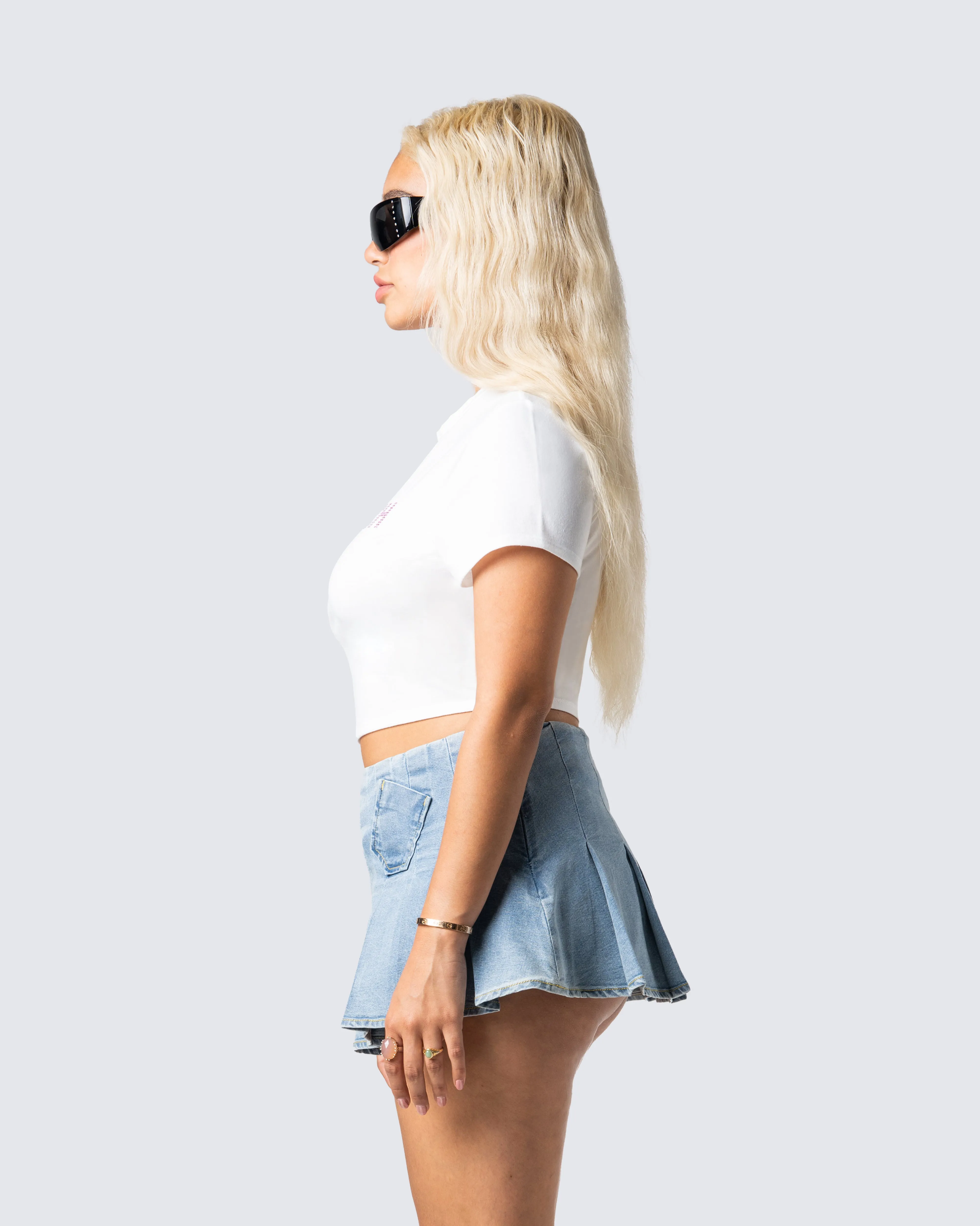 Imogene White Jersey Graphic Top sold by Finesse product image thumbnail 5