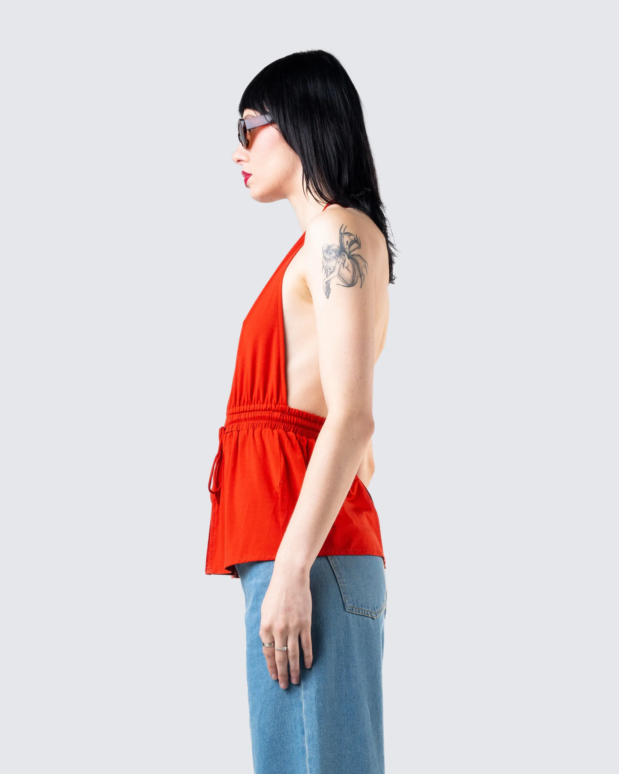 Miriam Red Knit Halter Top sold by Finesse product image thumbnail 5