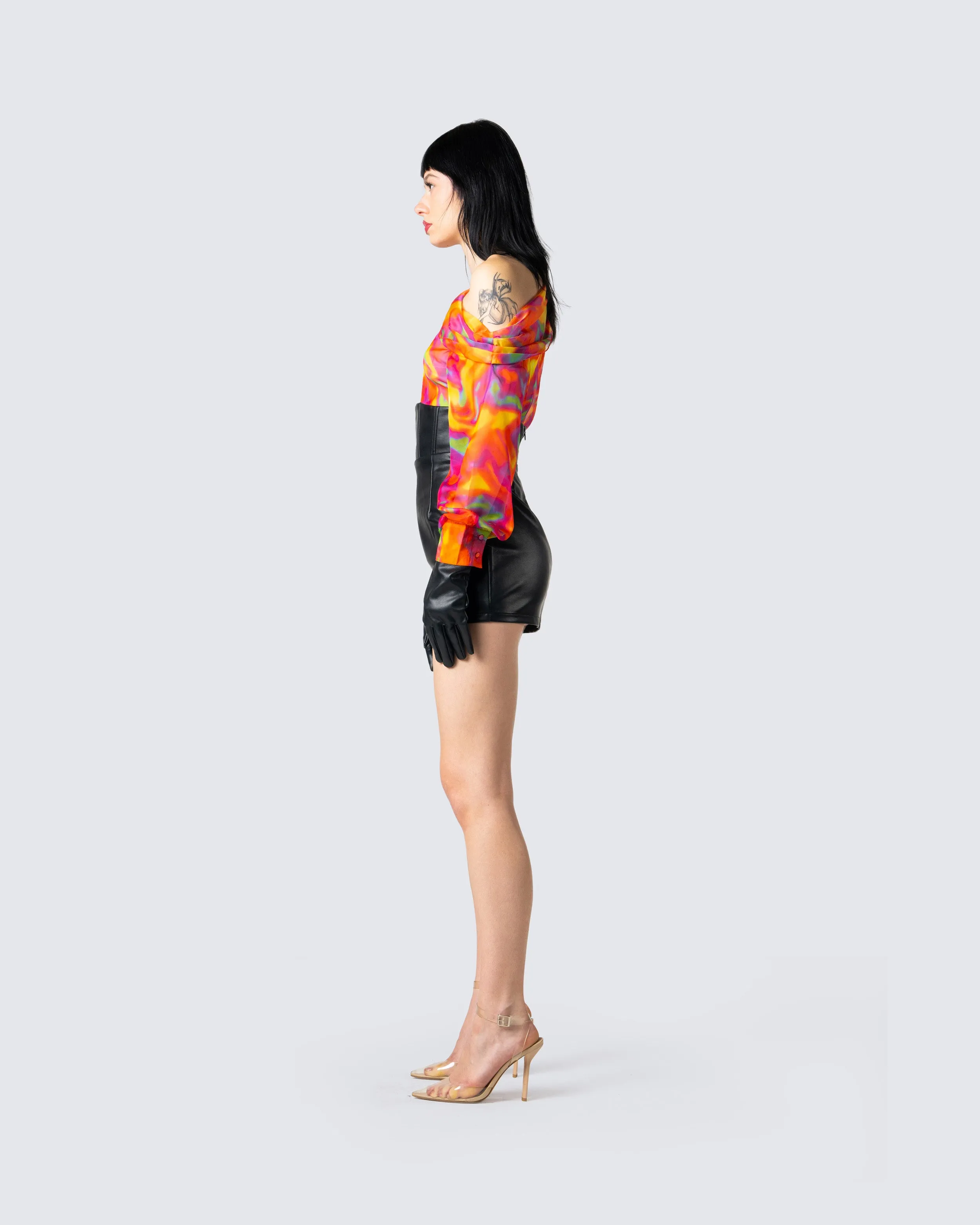 Monica Abstract Print Draped Top sold by Finesse product image thumbnail 5