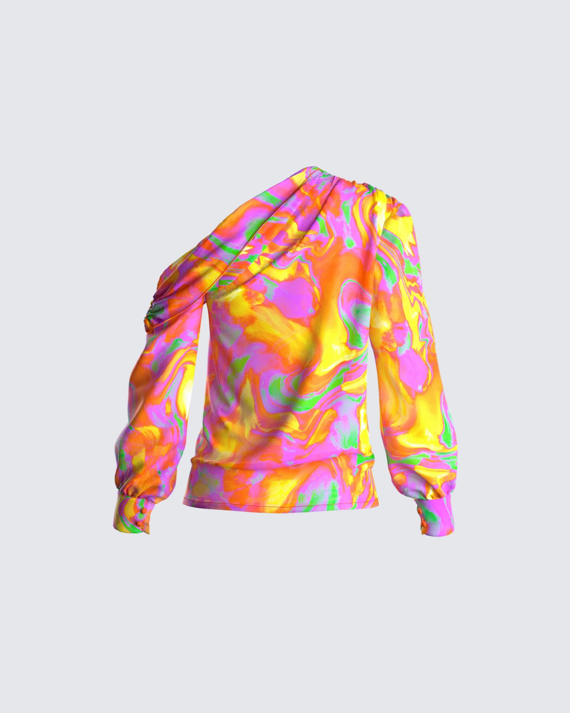 Monica Abstract Print Draped Top sold by Finesse product image thumbnail 3