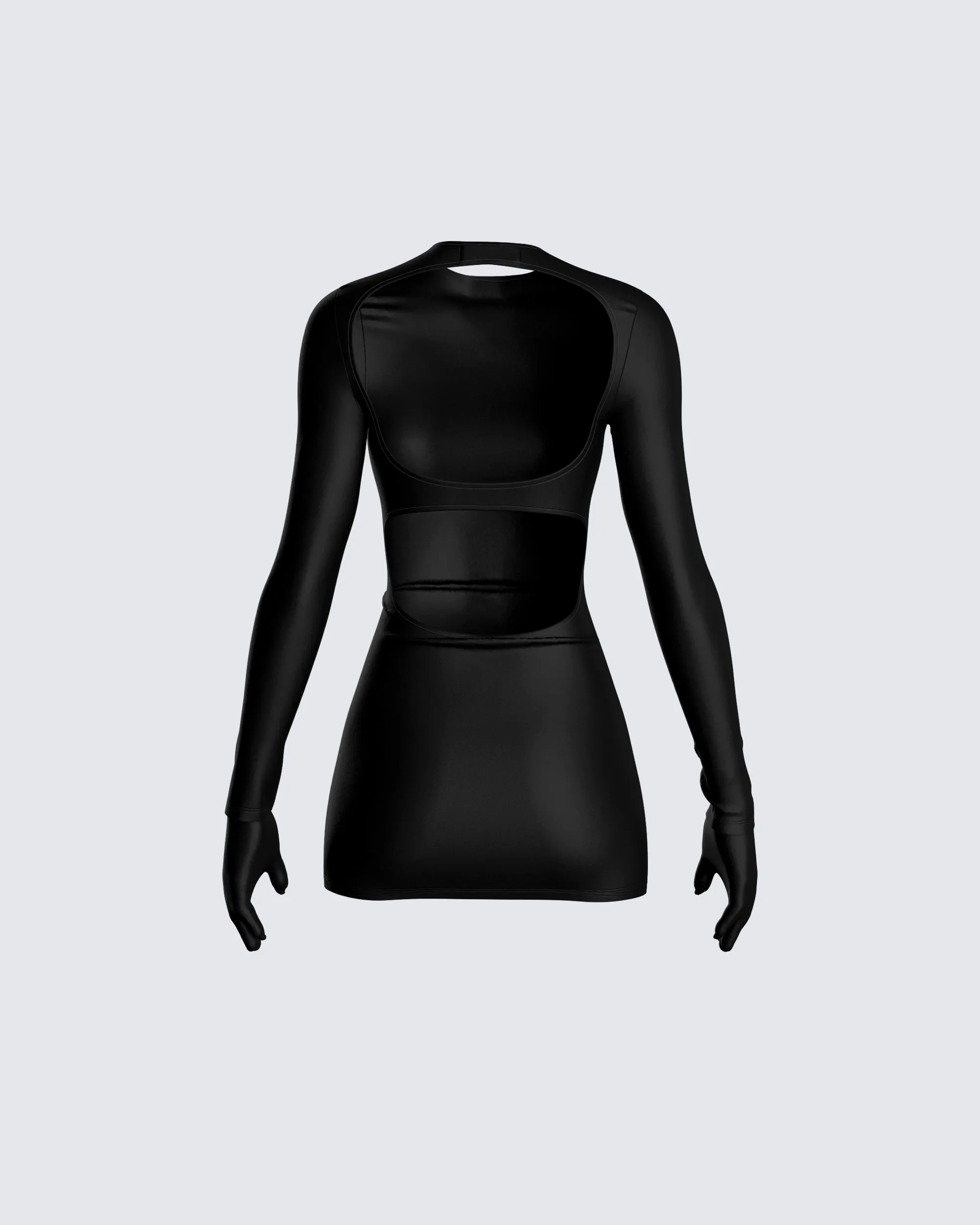 Pam Black Mini Dress & Gloves sold by Finesse product image thumbnail 3
