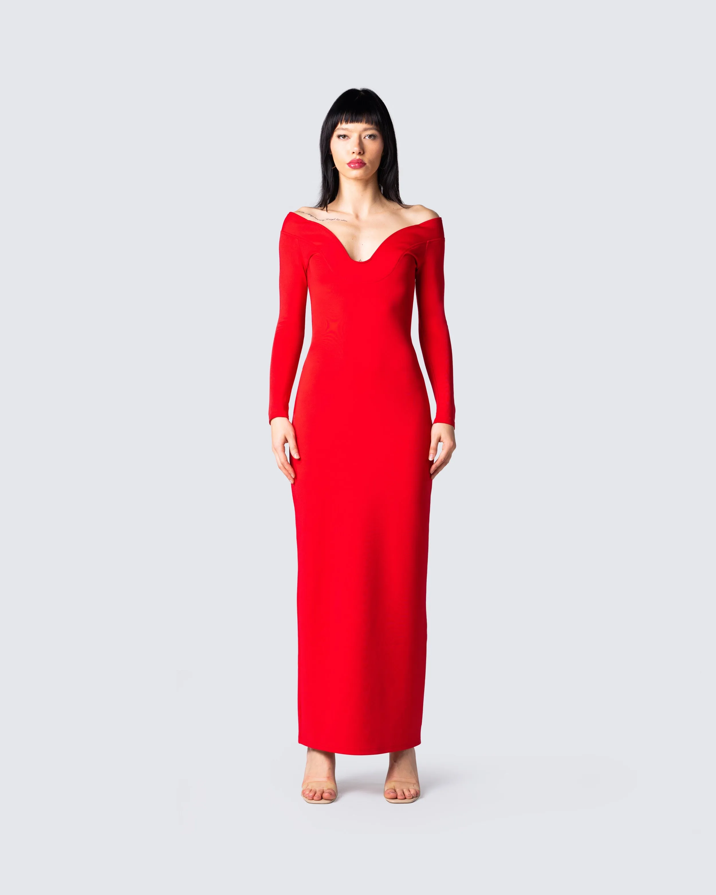 Brooke Red Maxi Dress sold by Finesse product image thumbnail 4