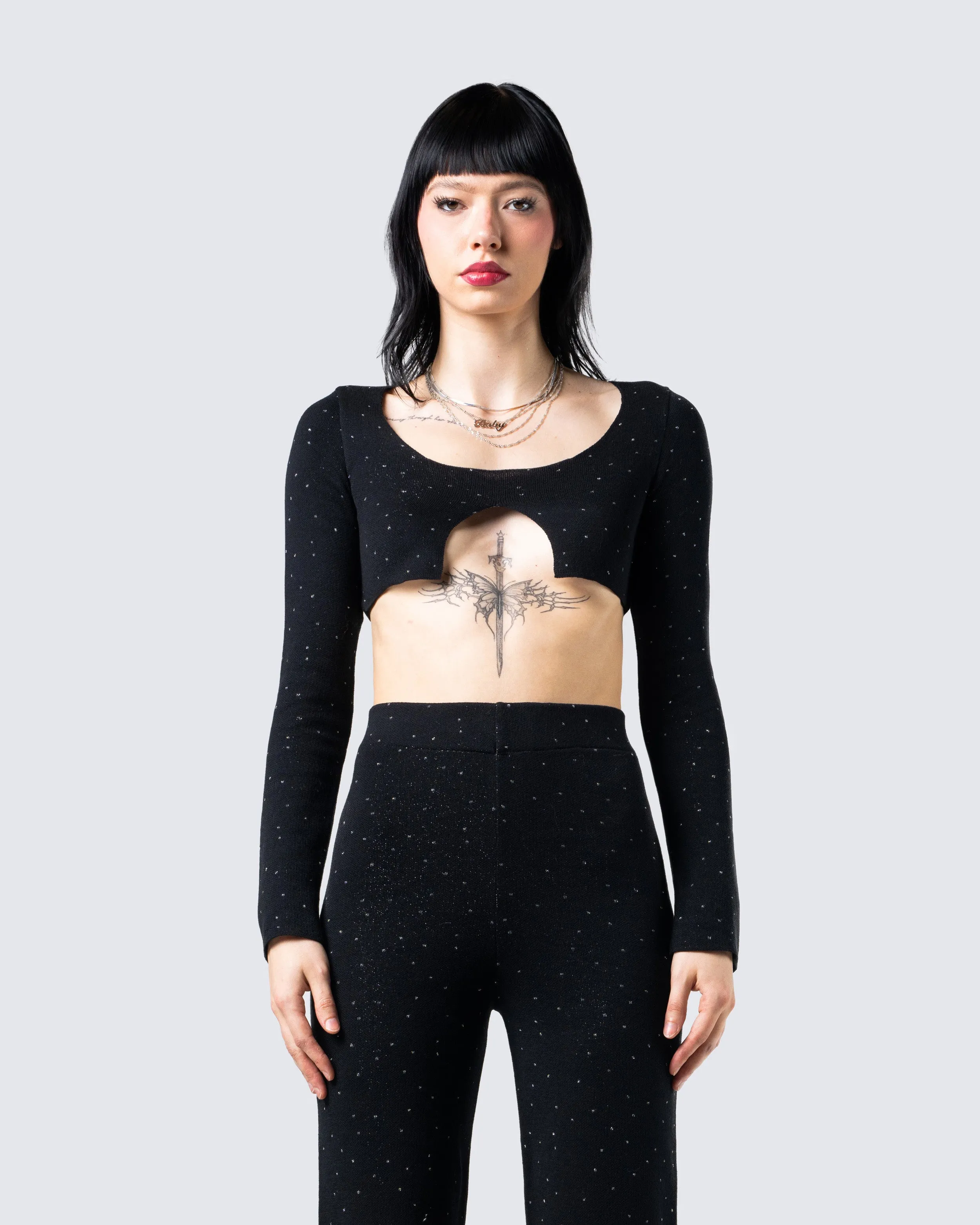 Christina Shimmer Knit Cropped Top sold by Finesse product image thumbnail 4