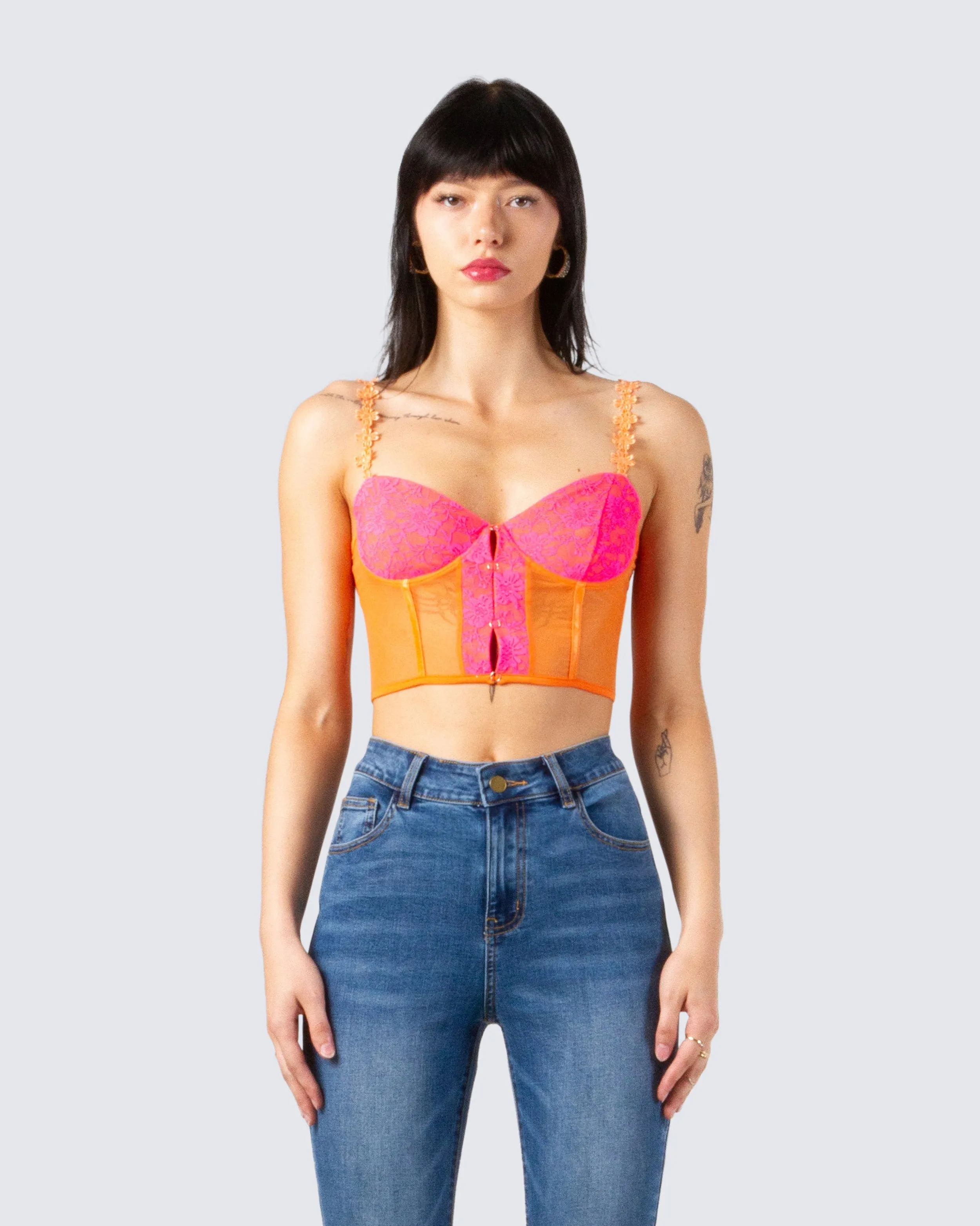 Bonnie Orange Corset Top sold by Finesse product image thumbnail 4