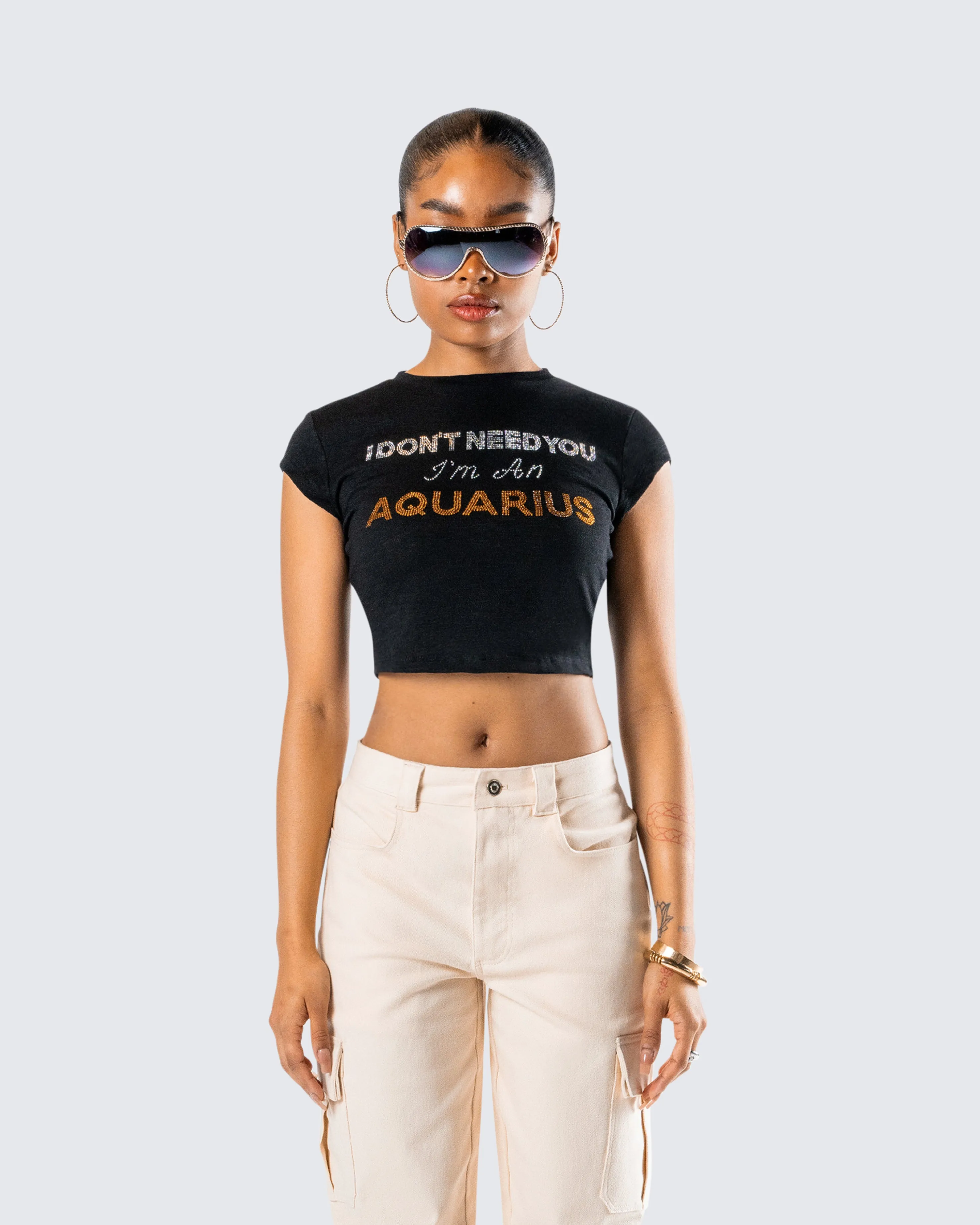 Ilse Black Aquarius Rhinestone Top sold by Finesse product image thumbnail 4