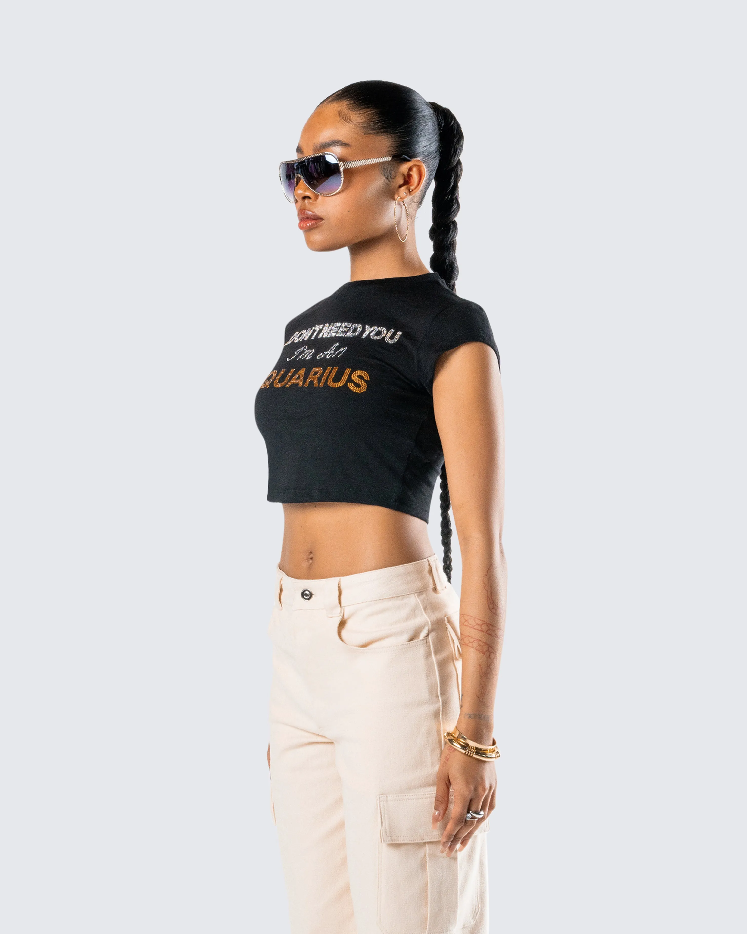 Ilse Black Aquarius Rhinestone Top sold by Finesse product image thumbnail 5