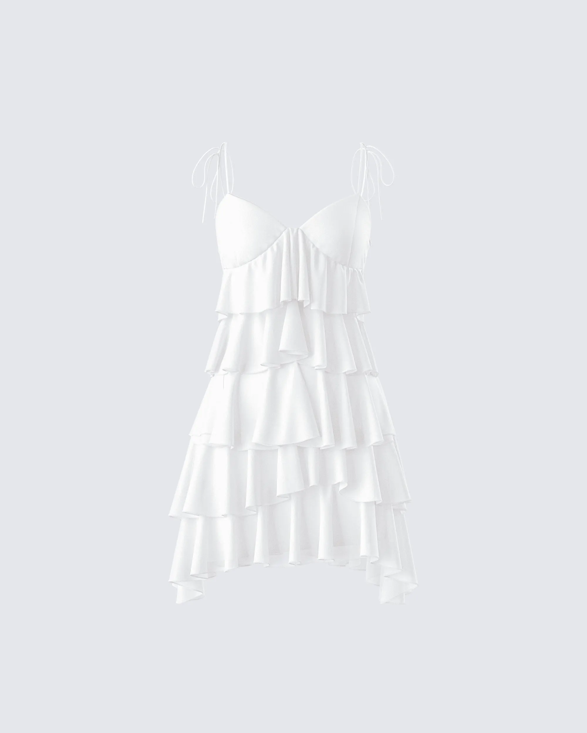 Sorel Ivory Tiered Ruffle Dress sold by Finesse