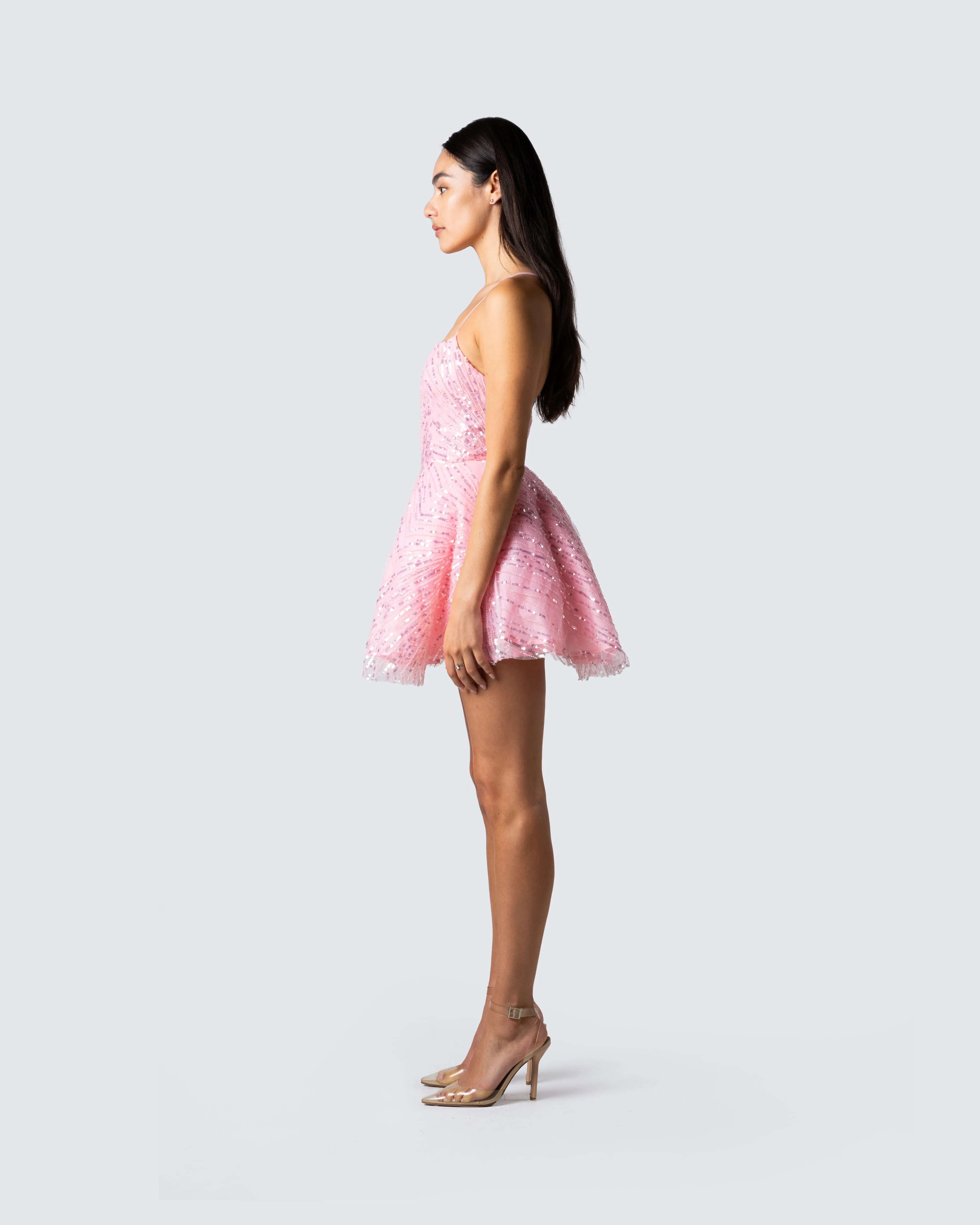 Deanna Pink Sequin Mini Dress sold by Finesse product image thumbnail 5