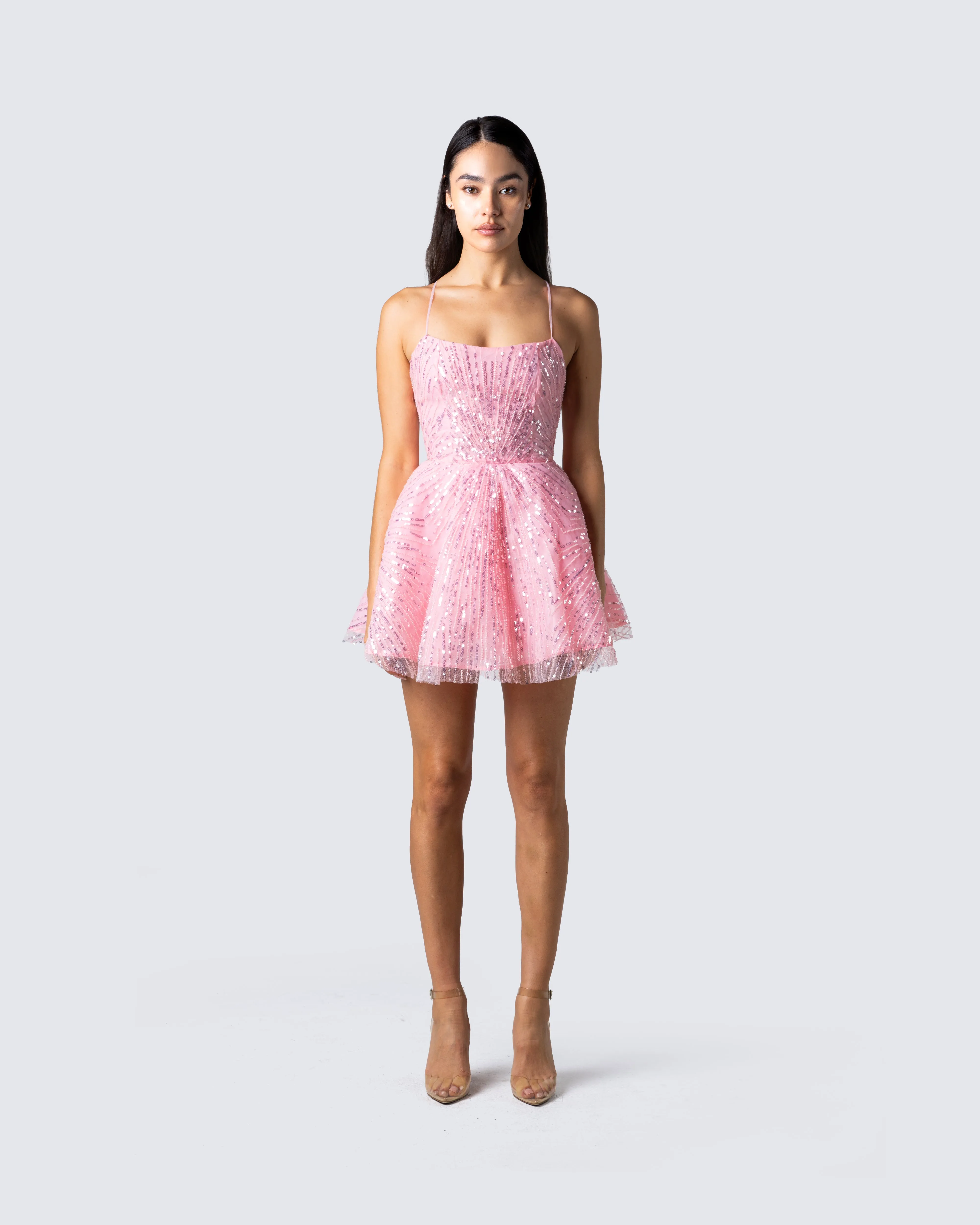 Deanna Pink Sequin Mini Dress sold by Finesse product image thumbnail 4