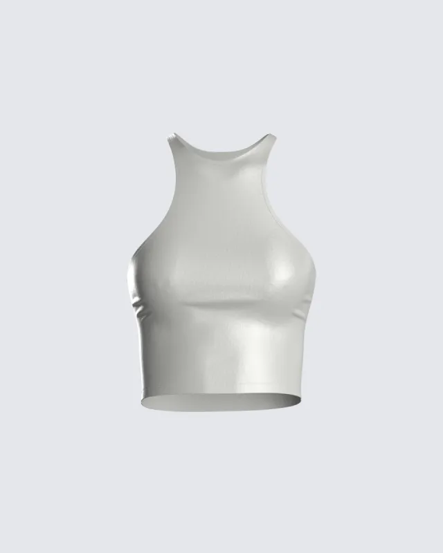 Lacie Metallic Tank Top sold by Finesse
