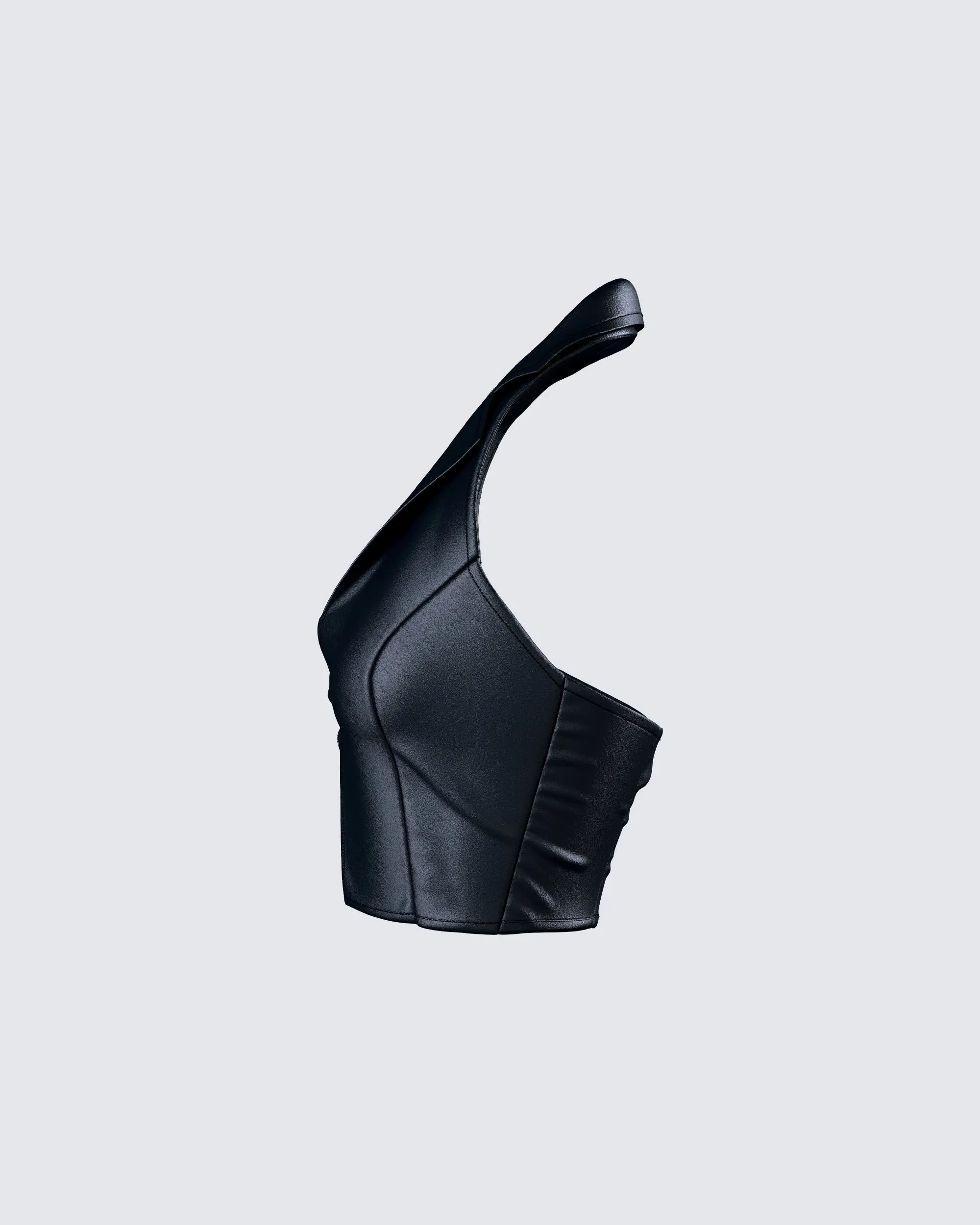 Jaxon Black Leather Top sold by Finesse product image thumbnail 2