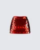 Philo Red Sequin Mini Skirt sold by Finesse