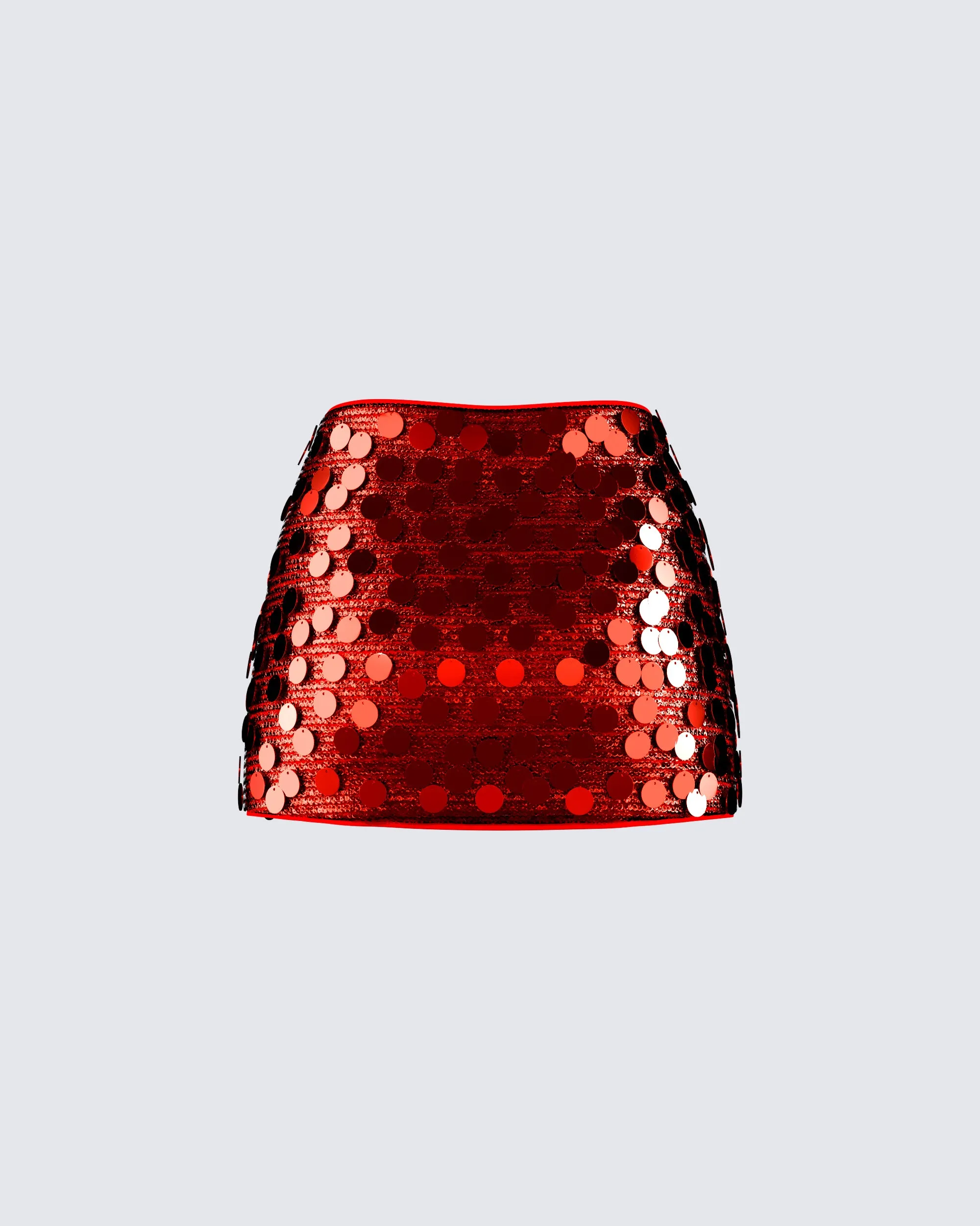 Philo Red Sequin Mini Skirt sold by Finesse product image thumbnail 3