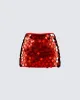 Philo Red Sequin Mini Skirt sold by Finesse