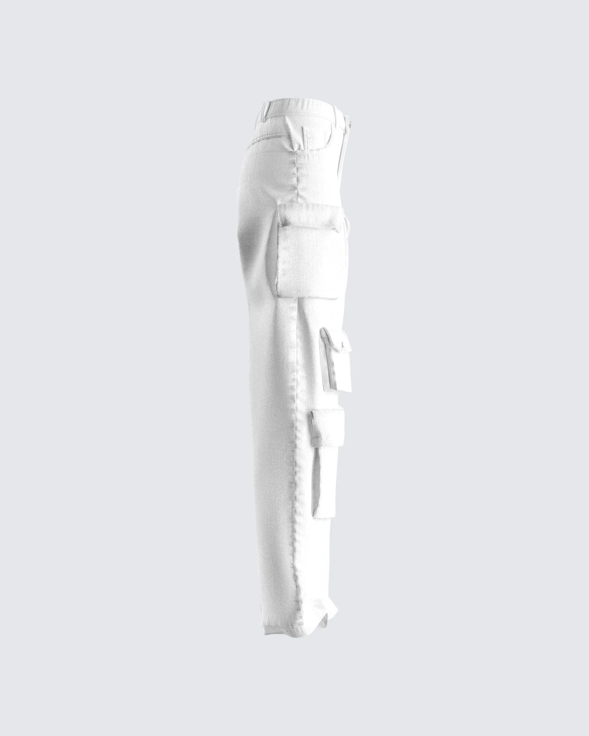 Chima White Cargo Twill Pant sold by Finesse product image thumbnail 2