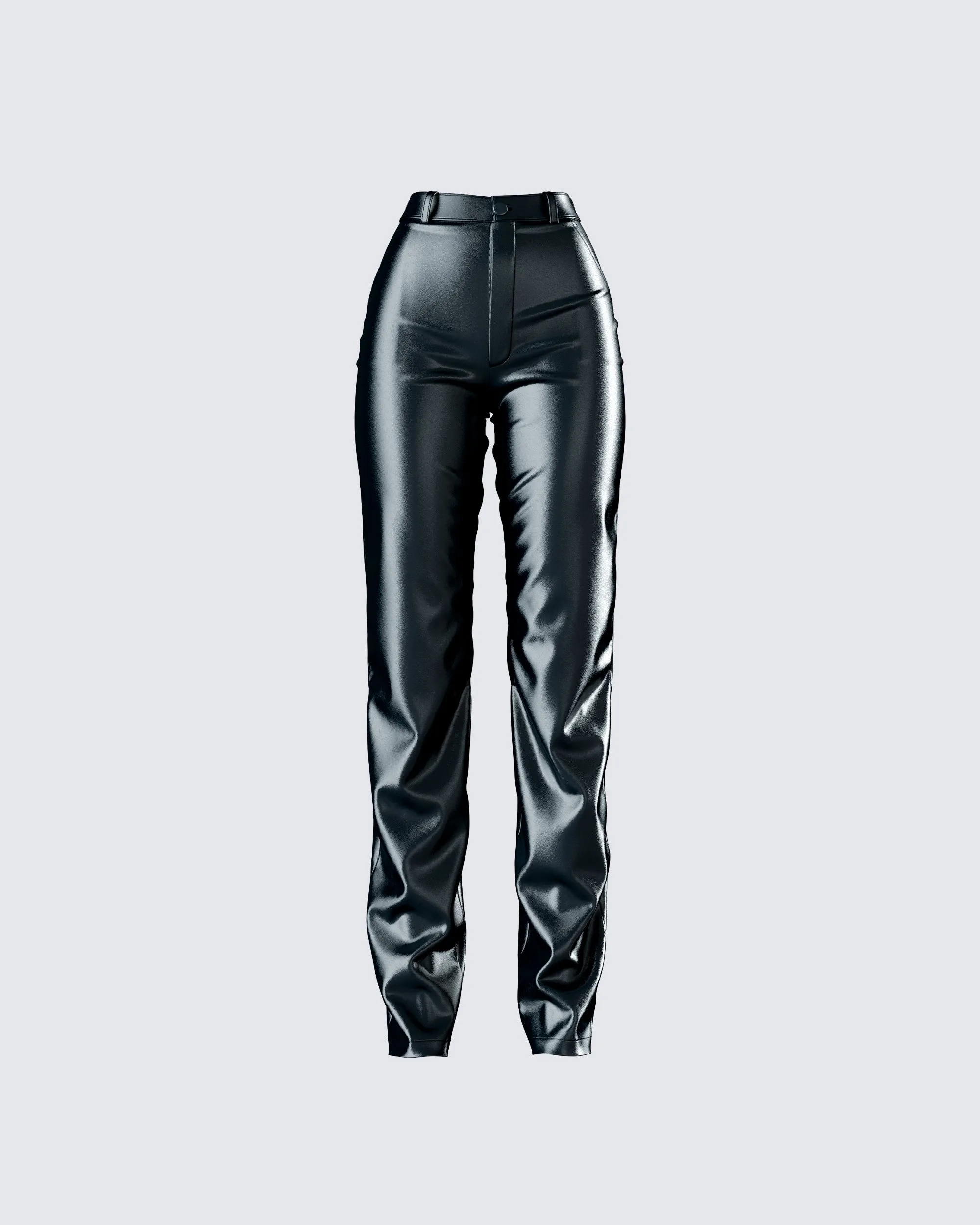 Mari Black Vegan Leather Pant sold by Finesse