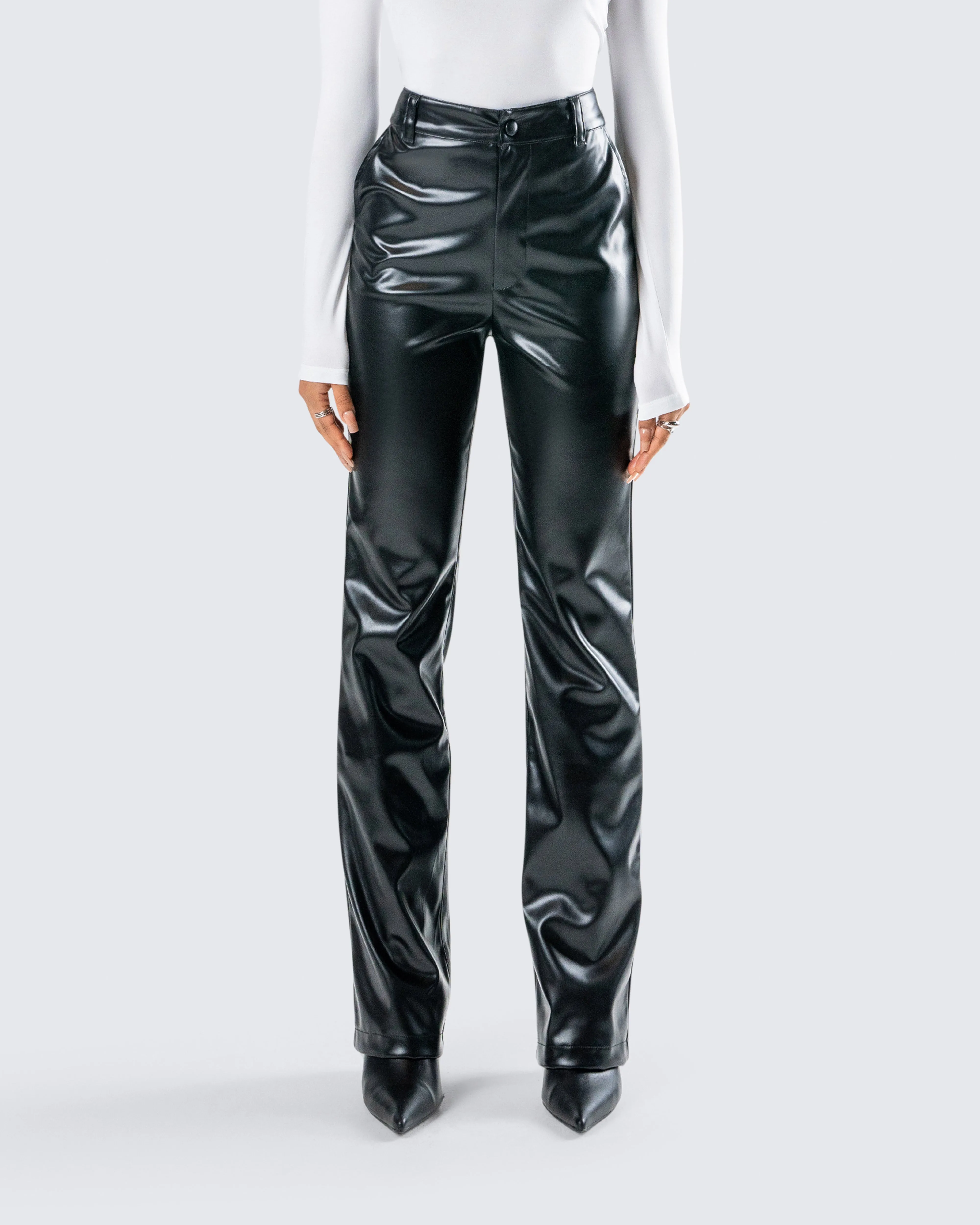 Mari Black Vegan Leather Pant sold by Finesse product image thumbnail 4