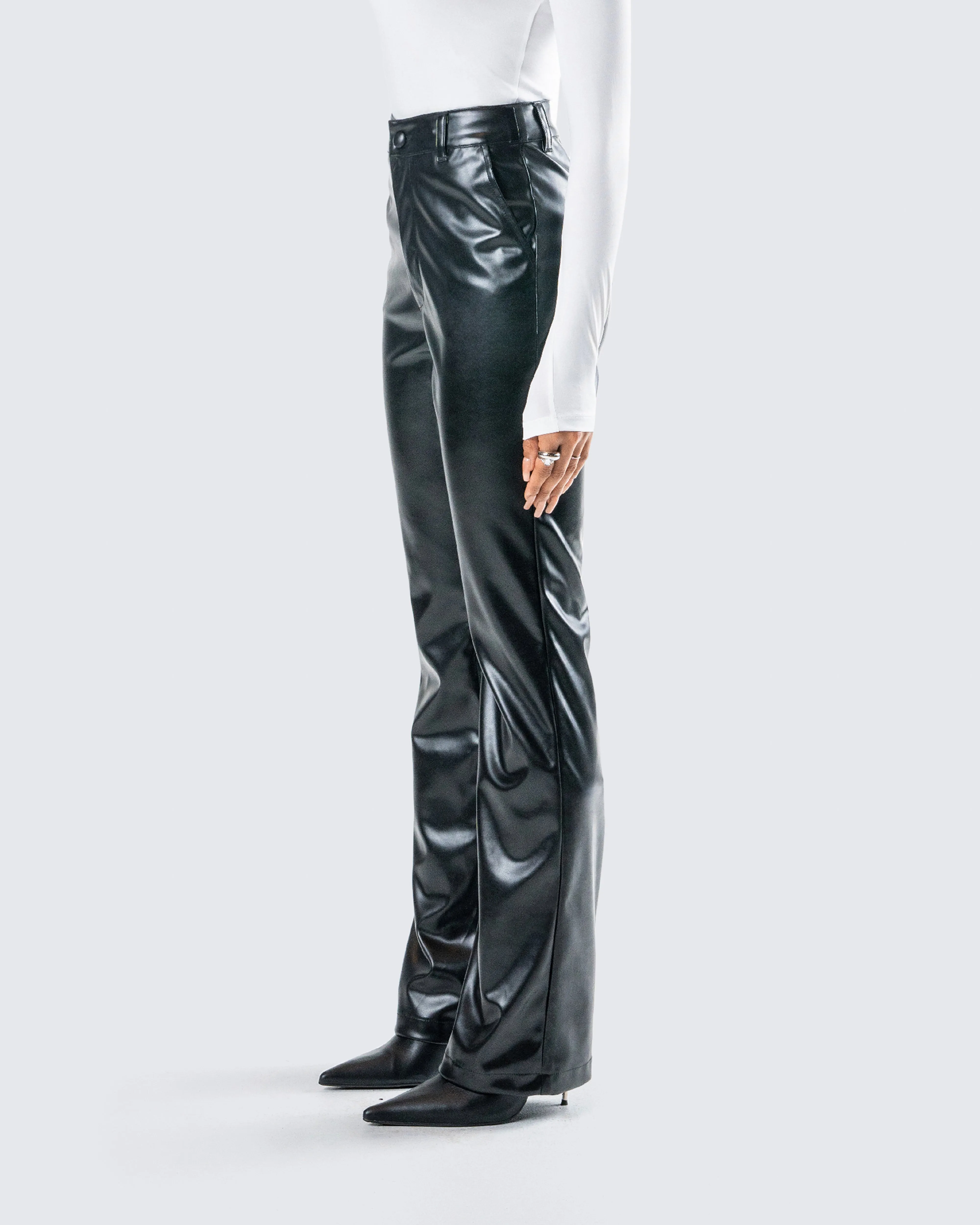 Mari Black Vegan Leather Pant sold by Finesse product image thumbnail 5