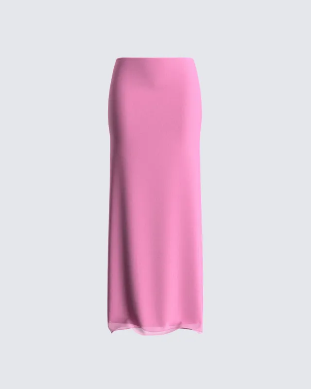 Vianka Pink Maxi Skirt sold by Finesse