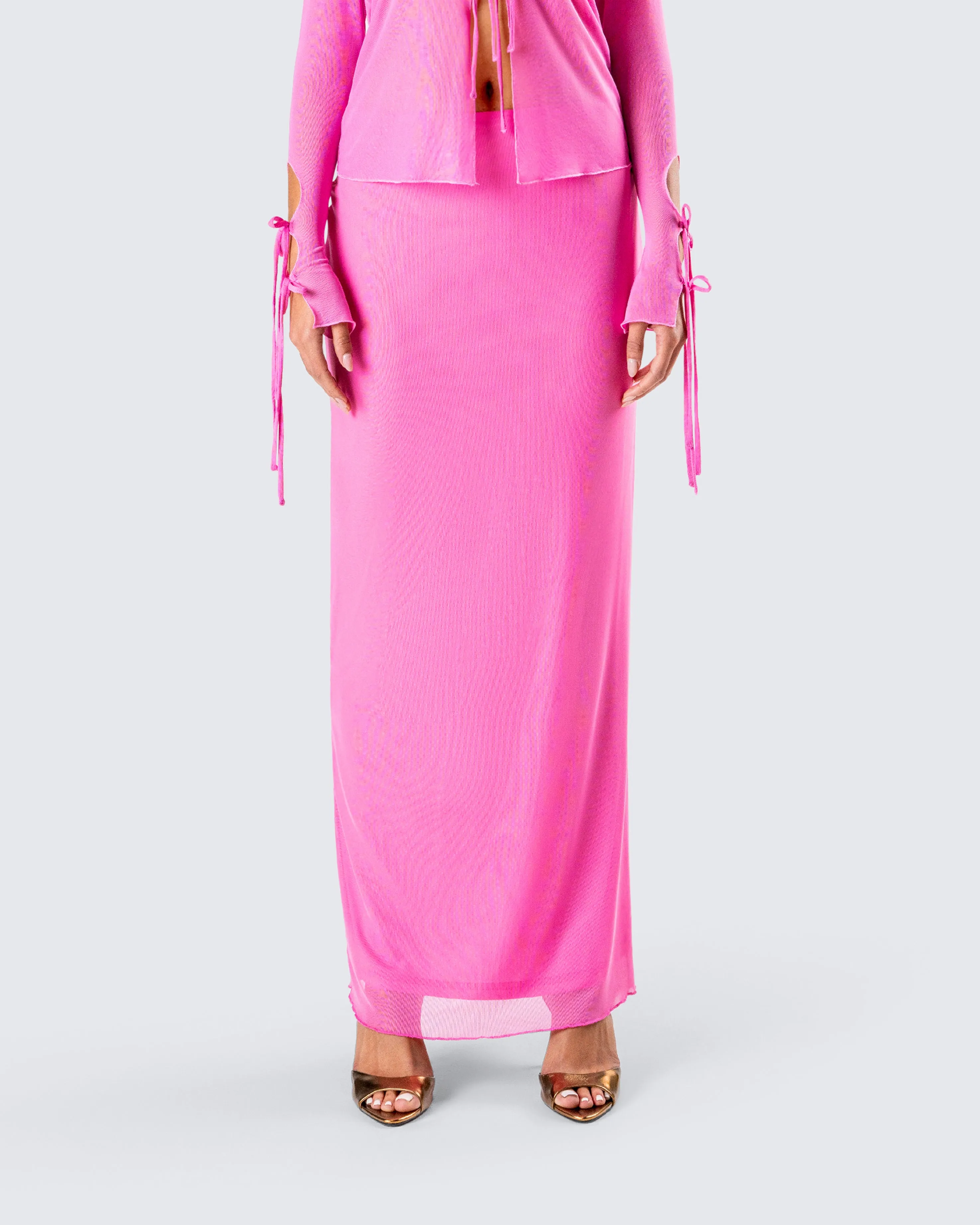 Vianka Pink Maxi Skirt sold by Finesse product image thumbnail 4