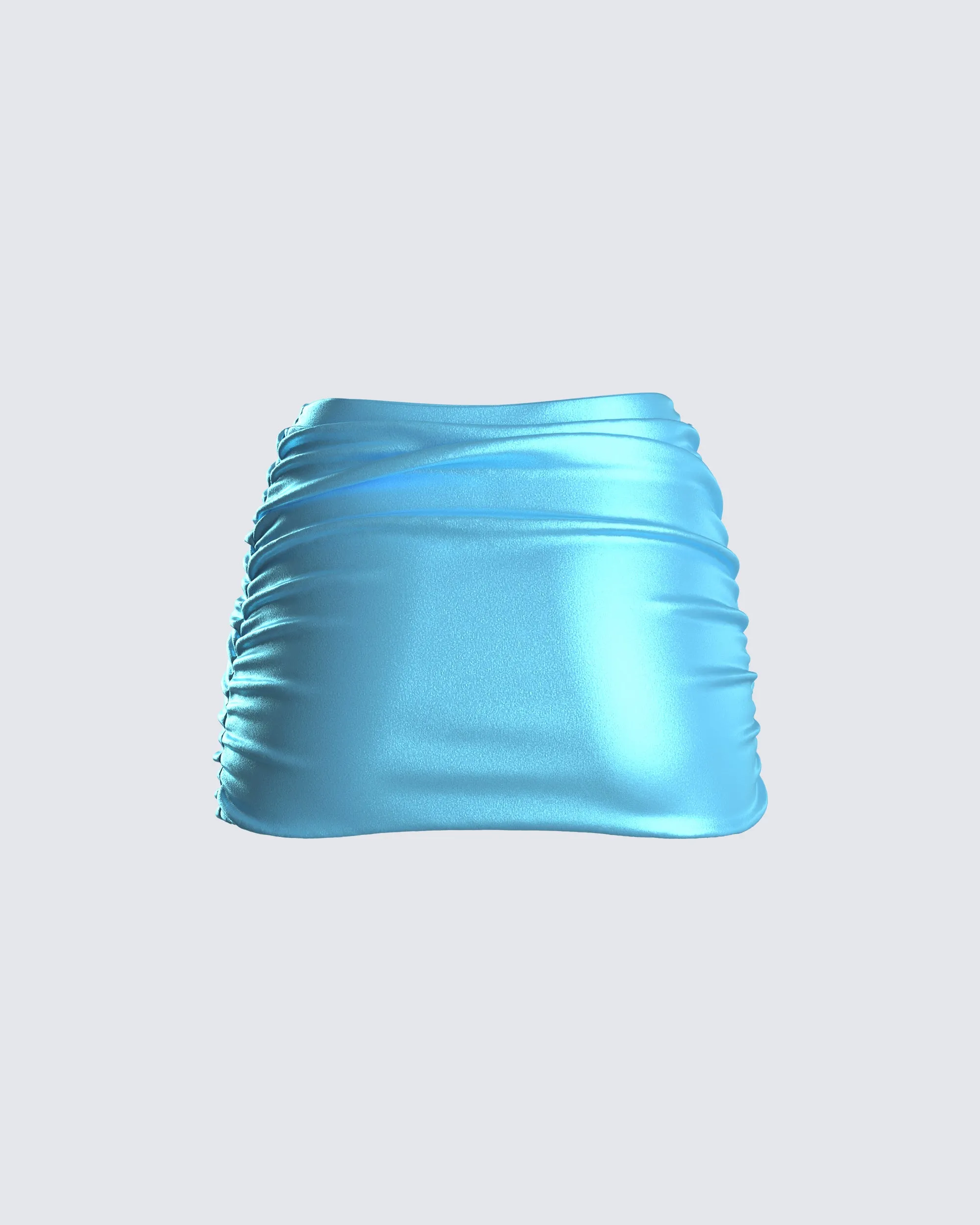 River Blue Satin Mini Skirt sold by Finesse product image thumbnail 3