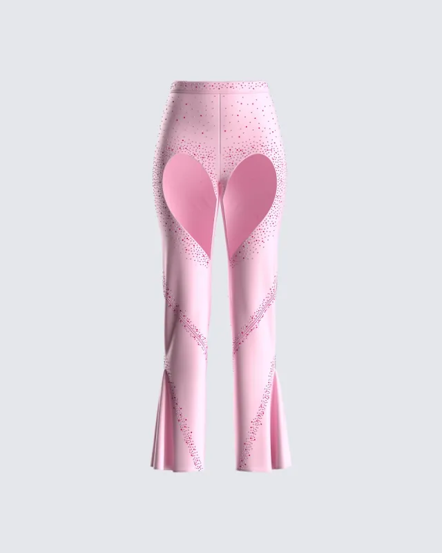 Delisa Pink Rhinestone Pant sold by Finesse