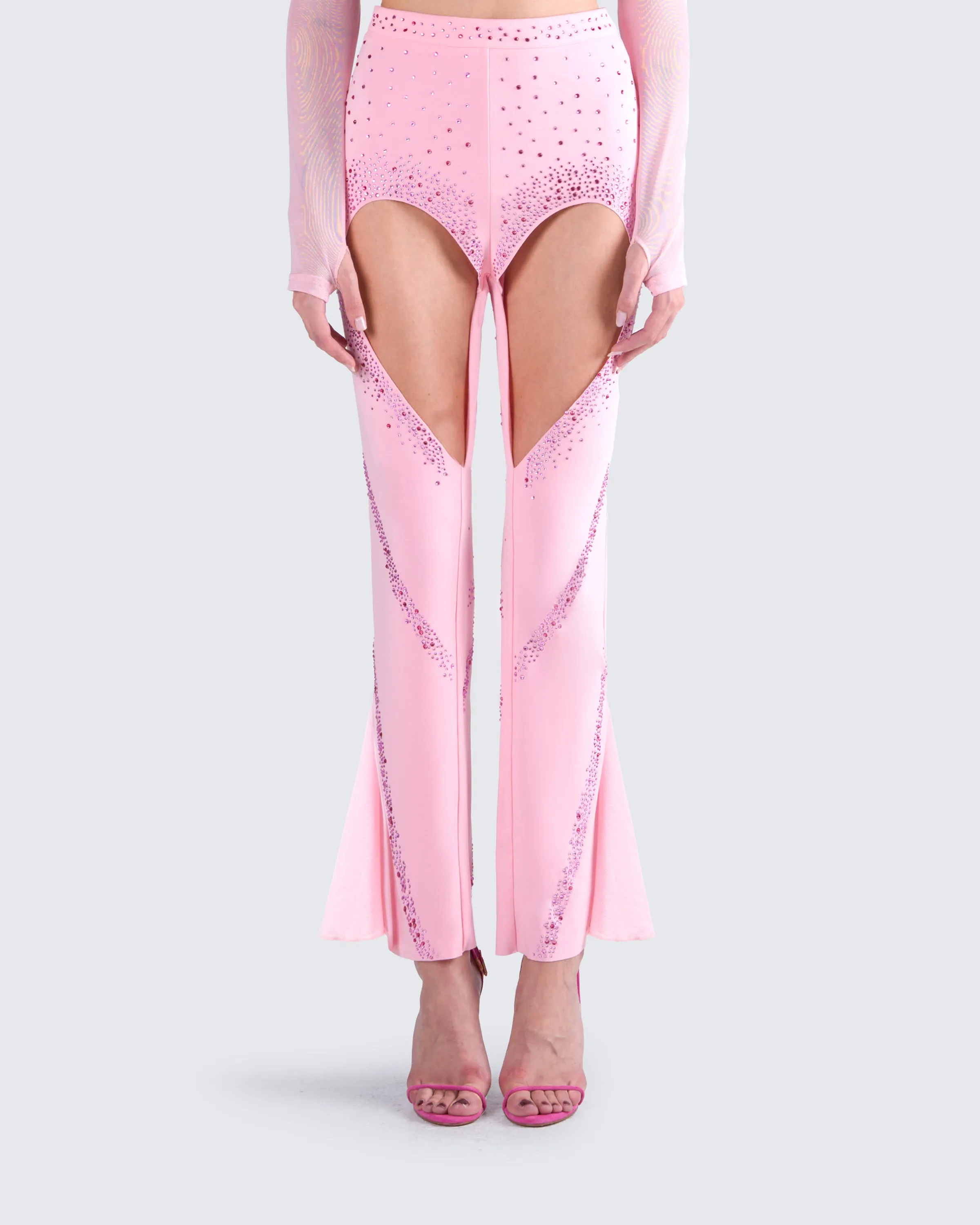 Delisa Pink Rhinestone Pant sold by Finesse product image thumbnail 4