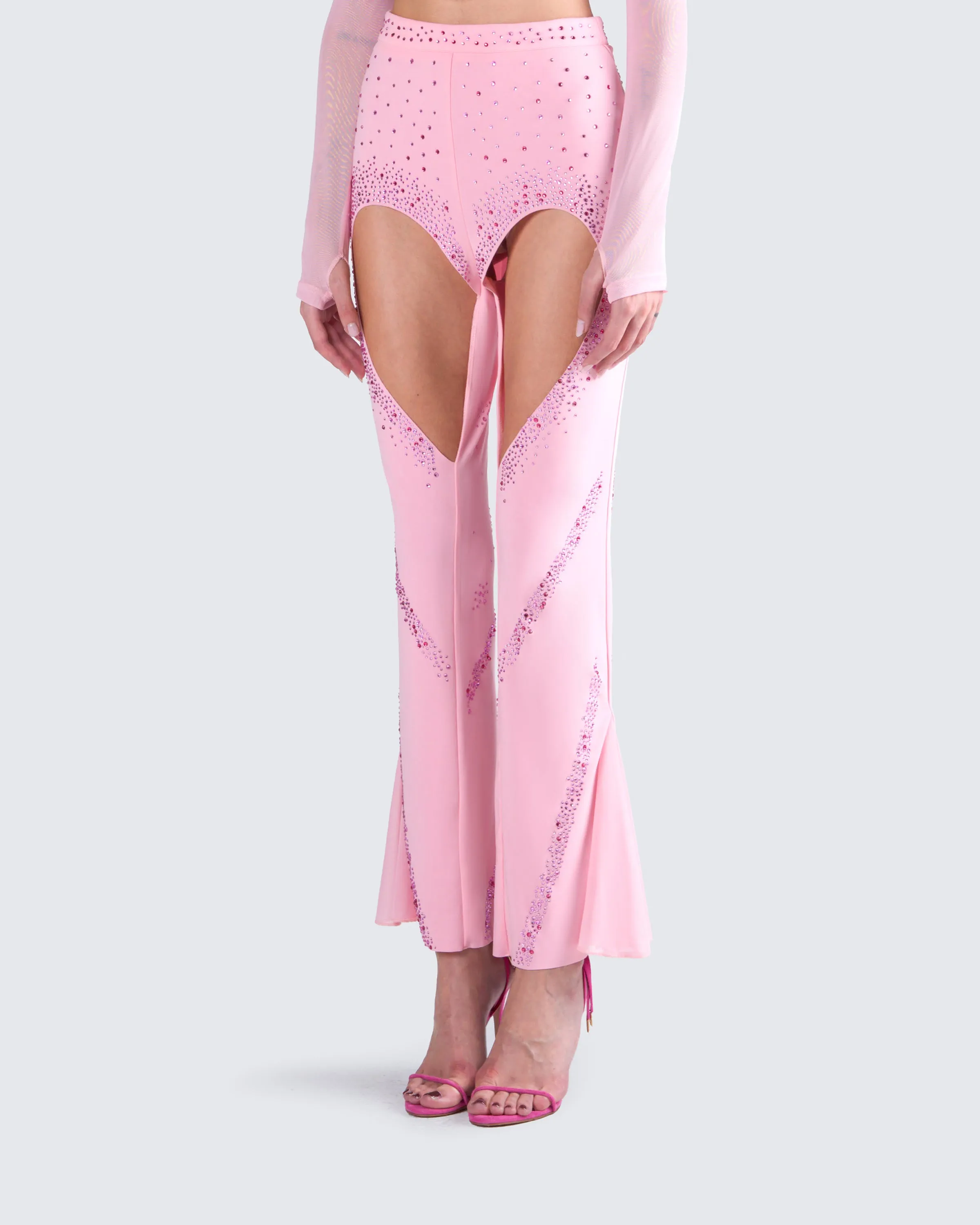 Delisa Pink Rhinestone Pant sold by Finesse product image thumbnail 5