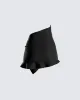 Rena Black Asymmetrical Mini Skirt sold by Finesse