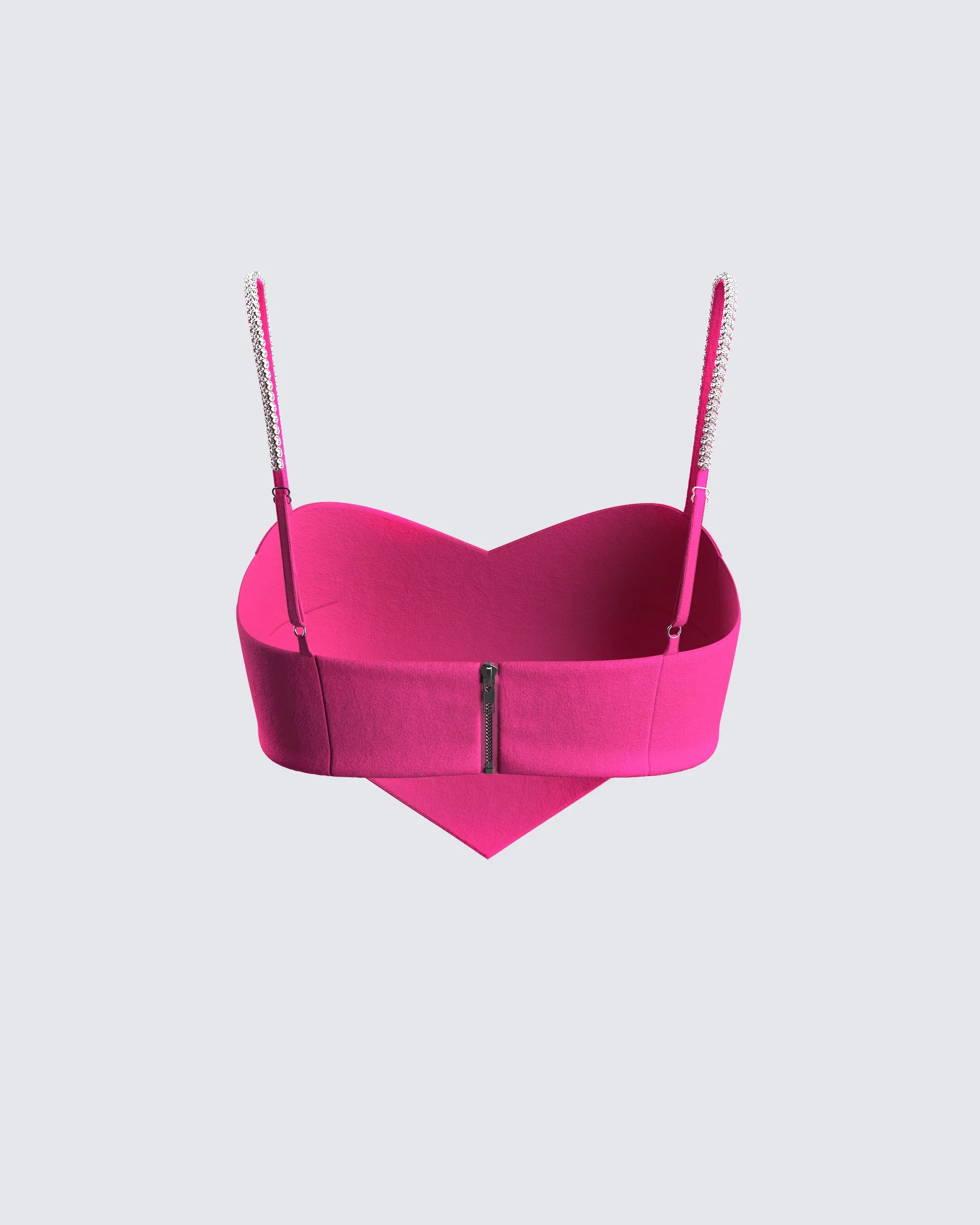 Sanya Pink Heart Crop Top sold by Finesse product image thumbnail 3