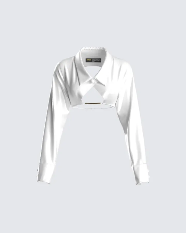 Emilia Ivory Cropped Top sold by Finesse