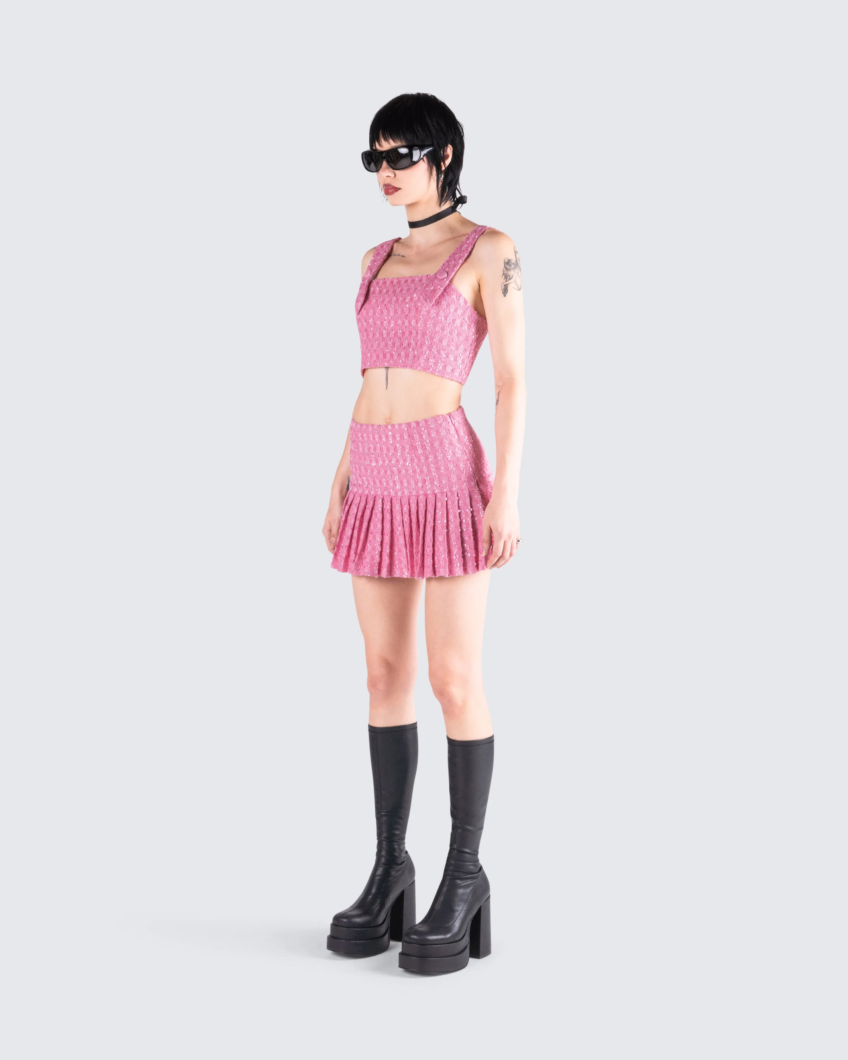 Zola Pink Tweed Set sold by Finesse product image thumbnail 5