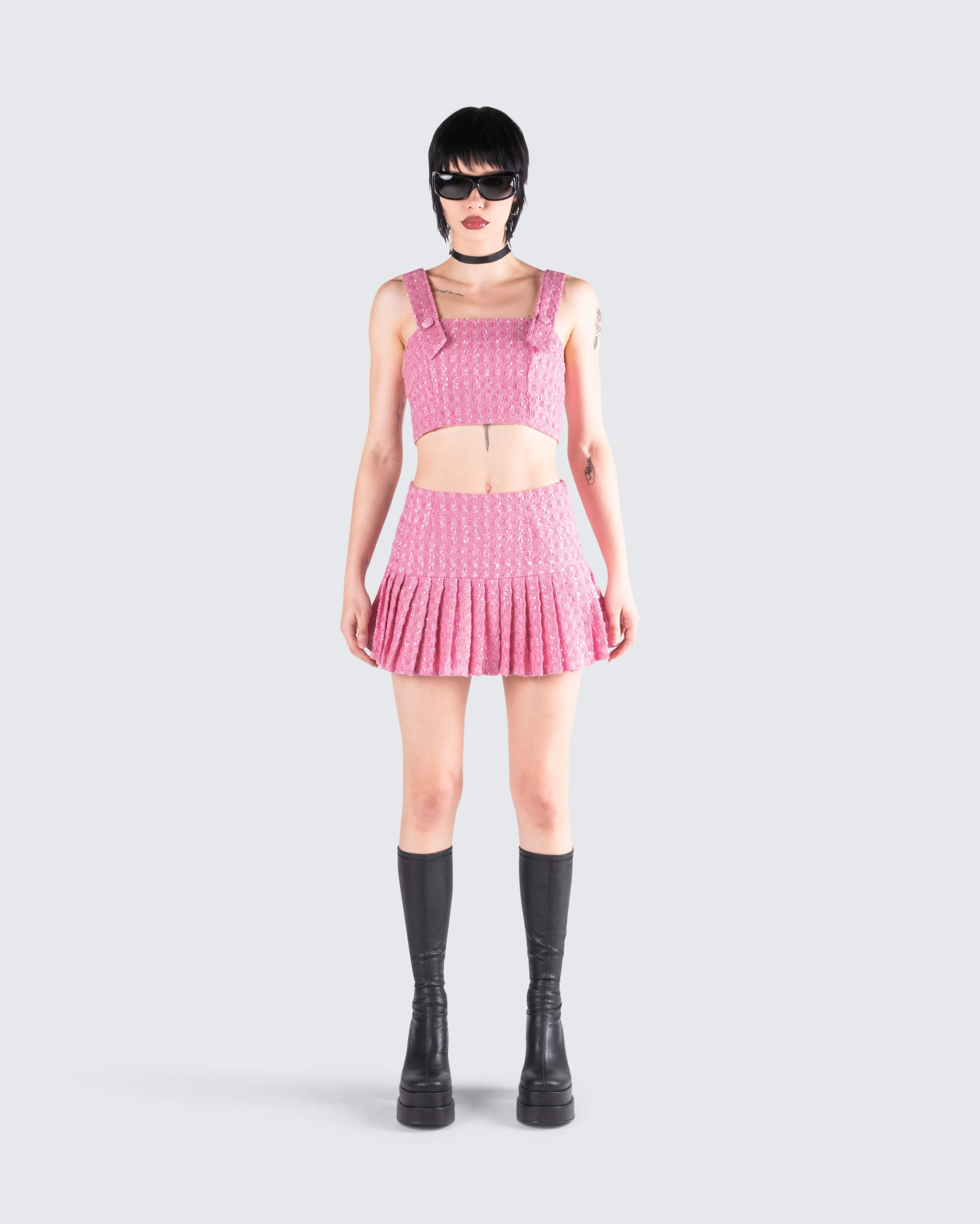 Zola Pink Tweed Set sold by Finesse product image thumbnail 4