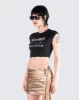 Naja Black Sagittarius Graphic Top sold by Finesse