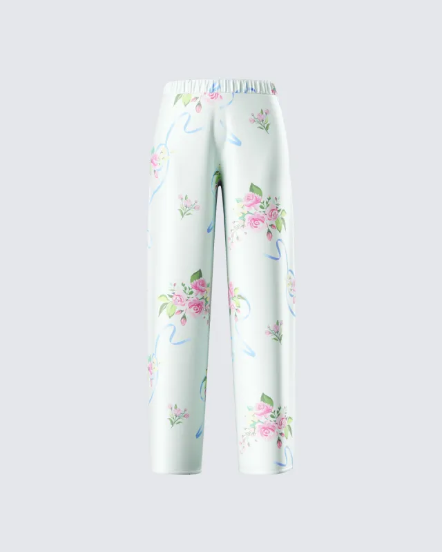 Luz Floral Print Wide Leg Pant sold by Finesse