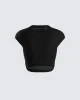 Naja Black Sagittarius Graphic Top sold by Finesse