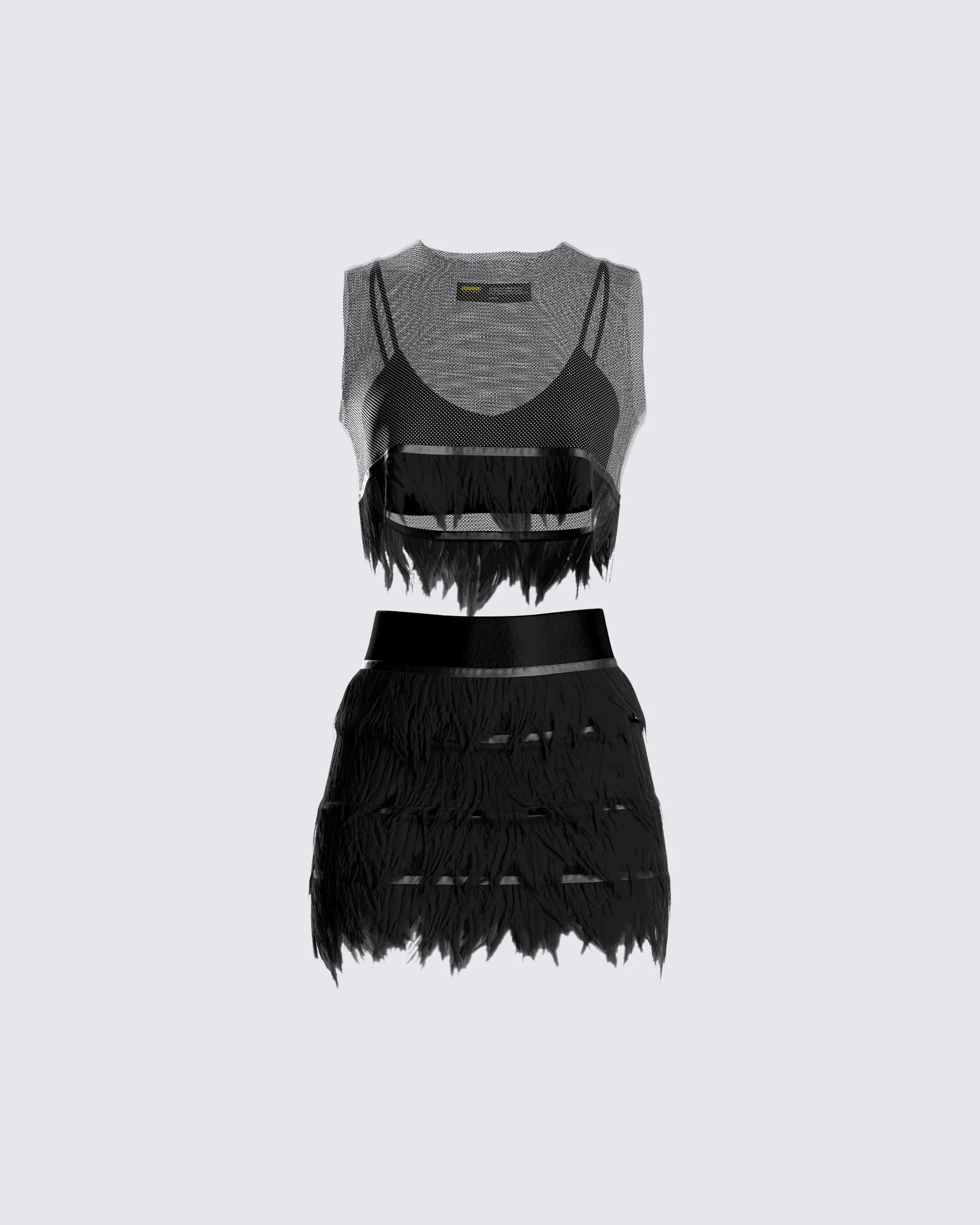 Kacey Feather Mesh Set sold by Finesse