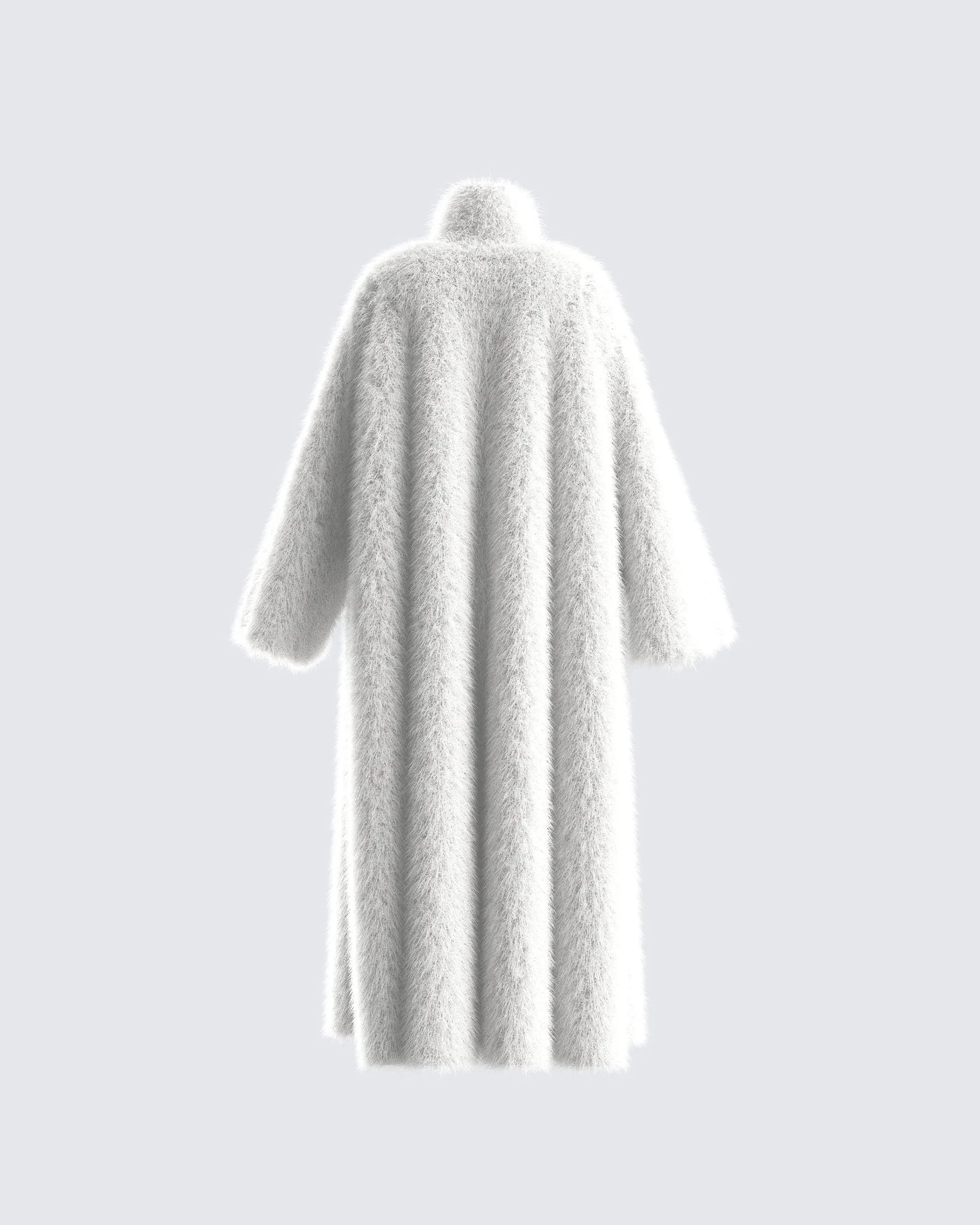 Noel Ivory Midi Vegan Fur Coat sold by Finesse product image thumbnail 3